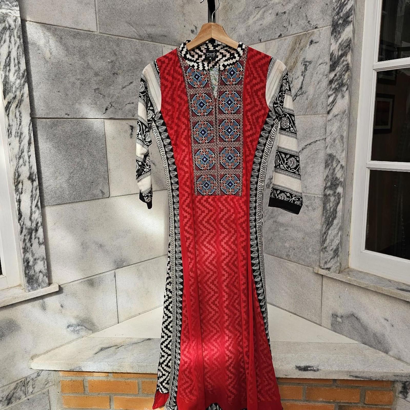 Other Women's Multicolored Kurta Style Very Detailed Dress Size M / US 6-8 / IT 42-44 - 3 Thumbnail