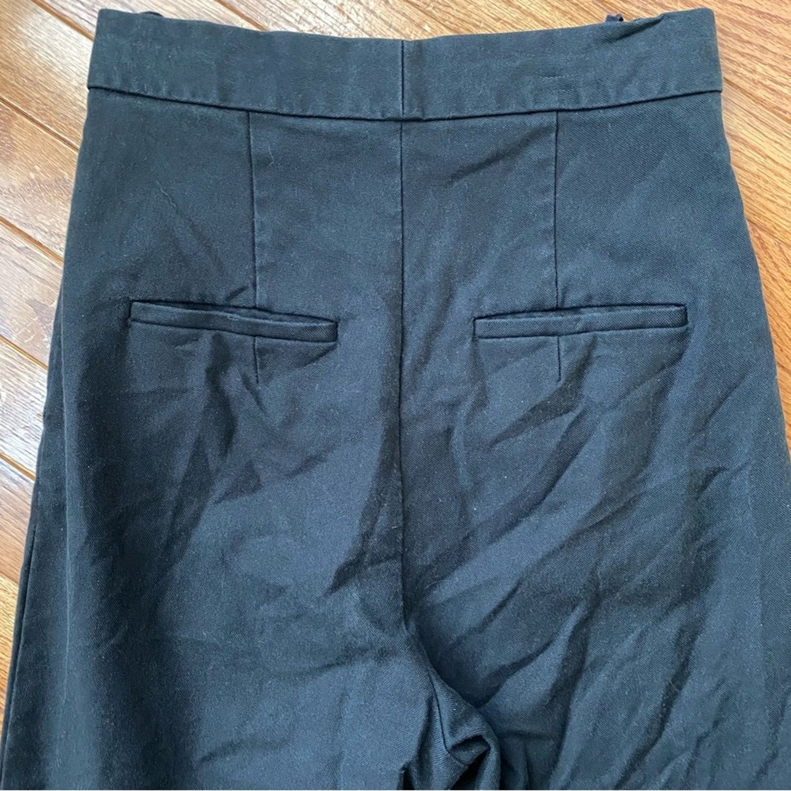Helmut Lang Helmut Lang $495 Womens Black Trouser Pant w Plaid Cuff 2 Size 26" / US 2 / IT 38 - 12 Thumbnail