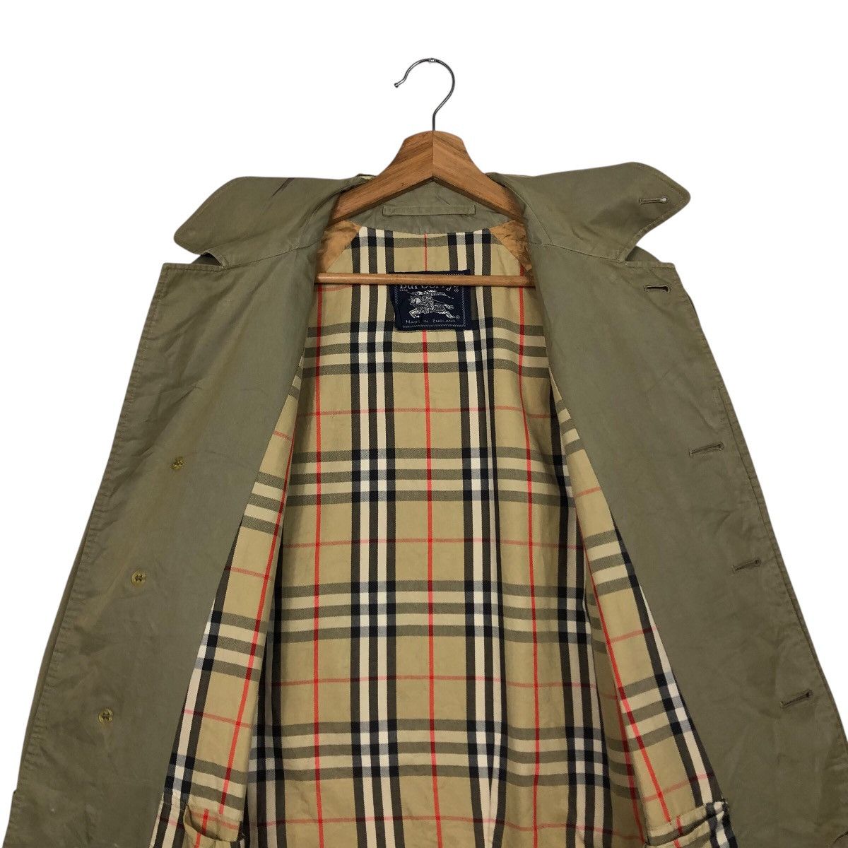 Burberry 📌Vintage Trench Coat Burberrys Made in England Nova Check Size US M / EU 48-50 / 2 - 16 Thumbnail