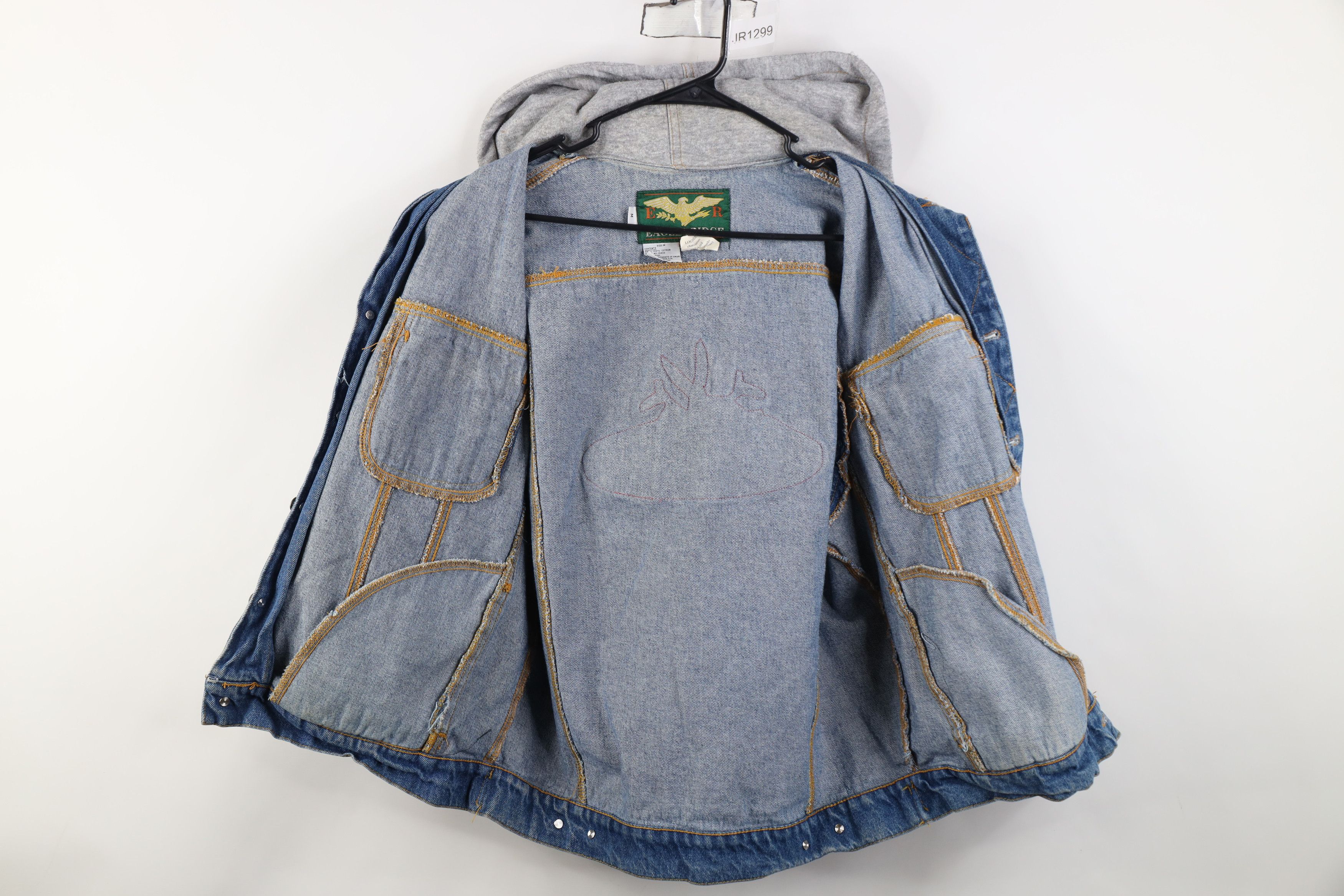 Vintage Vintage 90s Looney Tunes Hooded Denim Trucker Vest Jacket Size US M / EU 48-50 / 2 - 9 Thumbnail