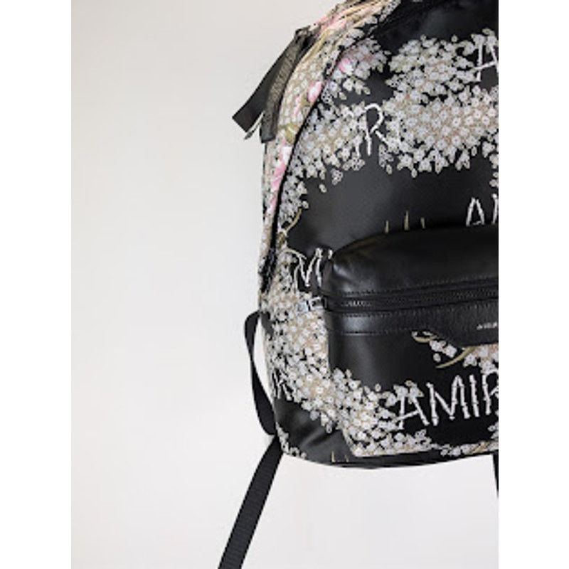 Amiri o1rshd1 Size: OS / Hibiscus Jacquard Backpack in Black Size ONE SIZE - 4 Thumbnail