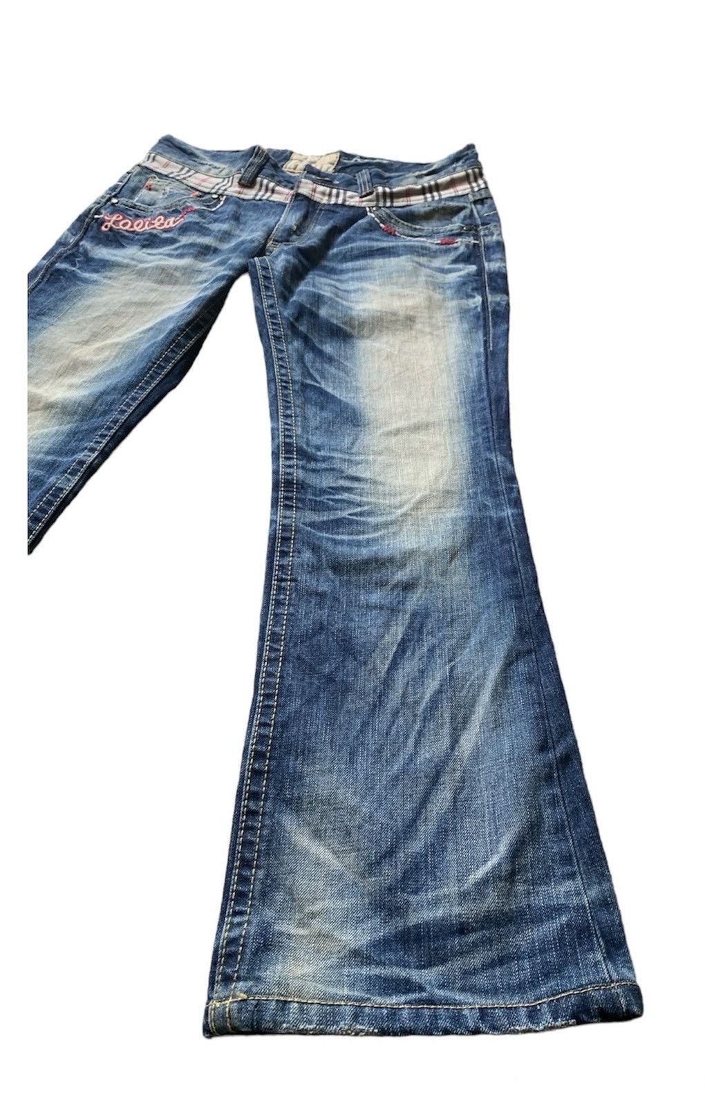 Japanese Brand FLARE LOLITA EMBROIDERY LOW RISE JEANS Size US 33 - 3 Thumbnail