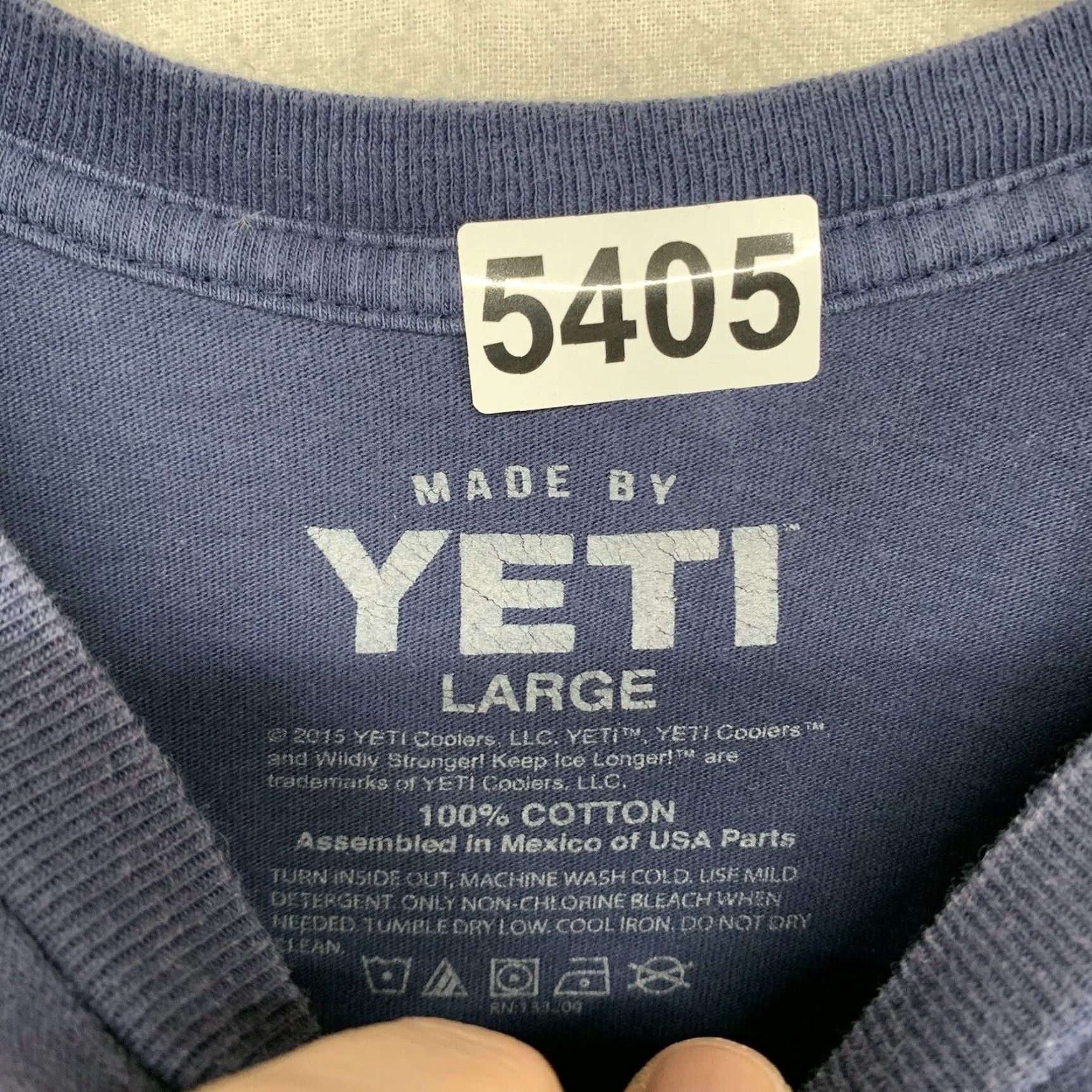 Yeti Yeti Graphic Print Short Sleeve T-Shirt Large Faded Blue Outdoor Mens Size US L / EU 52-54 / 3 - 6 Thumbnail
