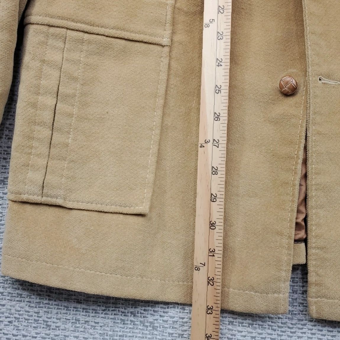 Vintage Brad Whitney Mens Western Jacket 46L Tan Blazer 1960s Size 46R - 7 Thumbnail