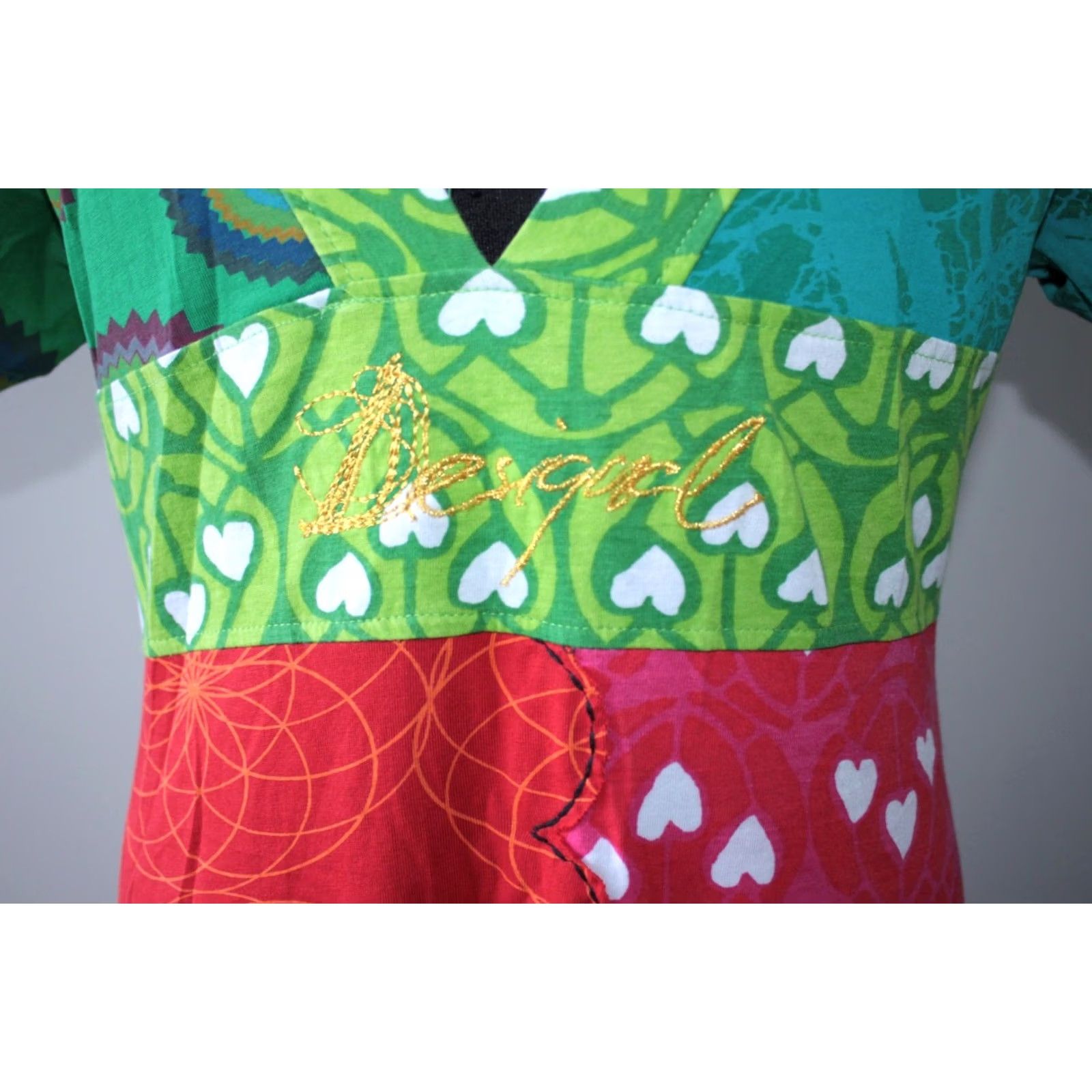 Desigual Desigual Dress L Womens Midi A-Line Multicoloured 91V2810 Size L / US 10 / IT 46 - 5 Thumbnail