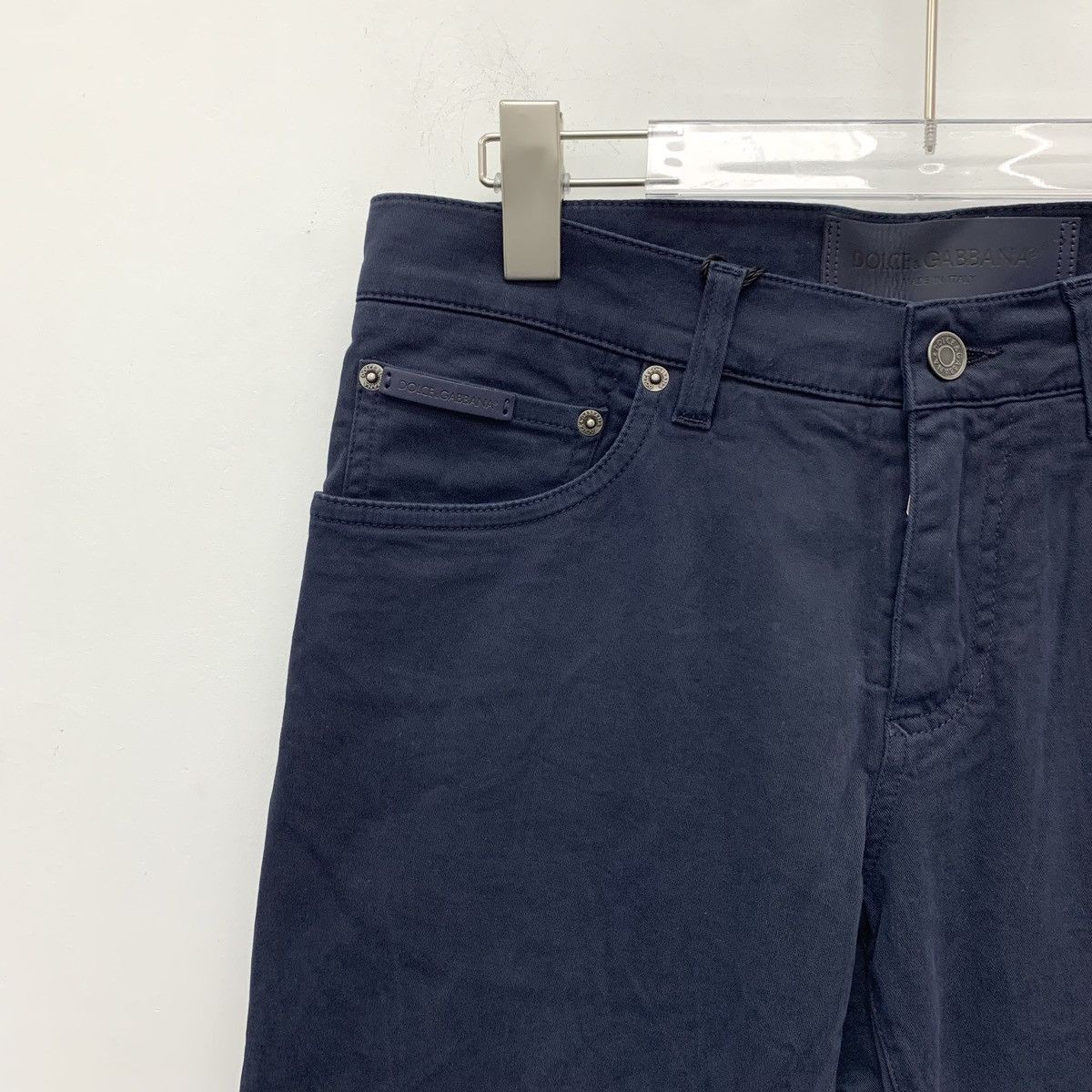 Dolce & Gabbana Dolce & Gabbana Dark Blue Crown Bee Cotton Denim Pants K26WX Size US 30 / EU 46 - 3 Thumbnail