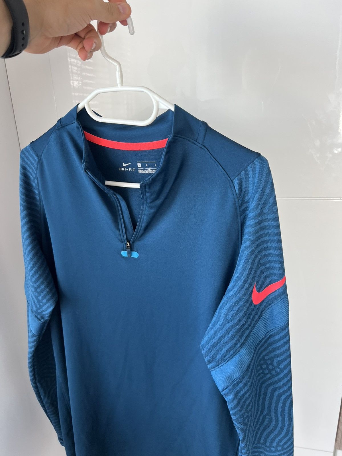 Nike Nike Dry-Fit Football Strike Drill Training 1/3 Zip Shirt Size US L / EU 52-54 / 3 - 2 Thumbnail