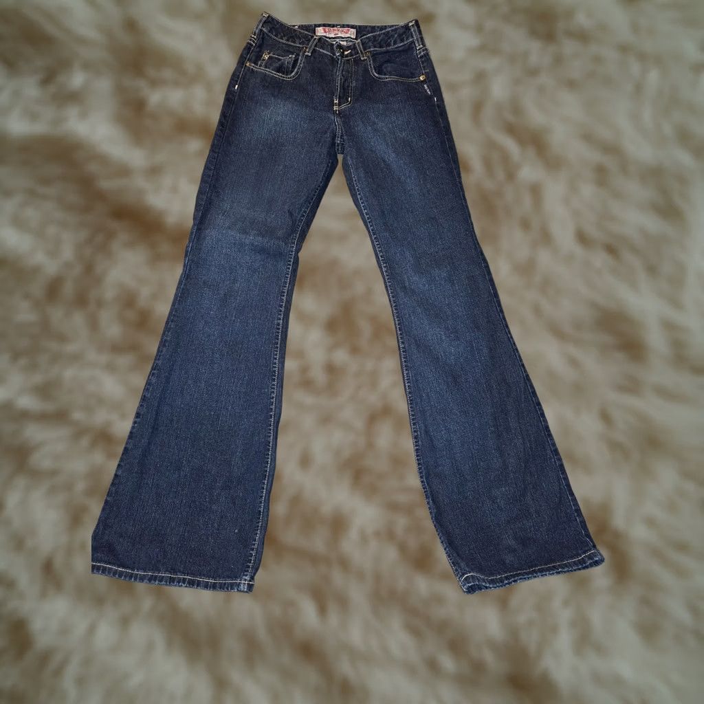 Silver Jeans Co. VINTAGE Silver Jeans Flare Blue Denim Mid Rise Button Fly 100% Cotton 28 Women's Size 28" / US 6 / IT 42 - 1 Thumbnail