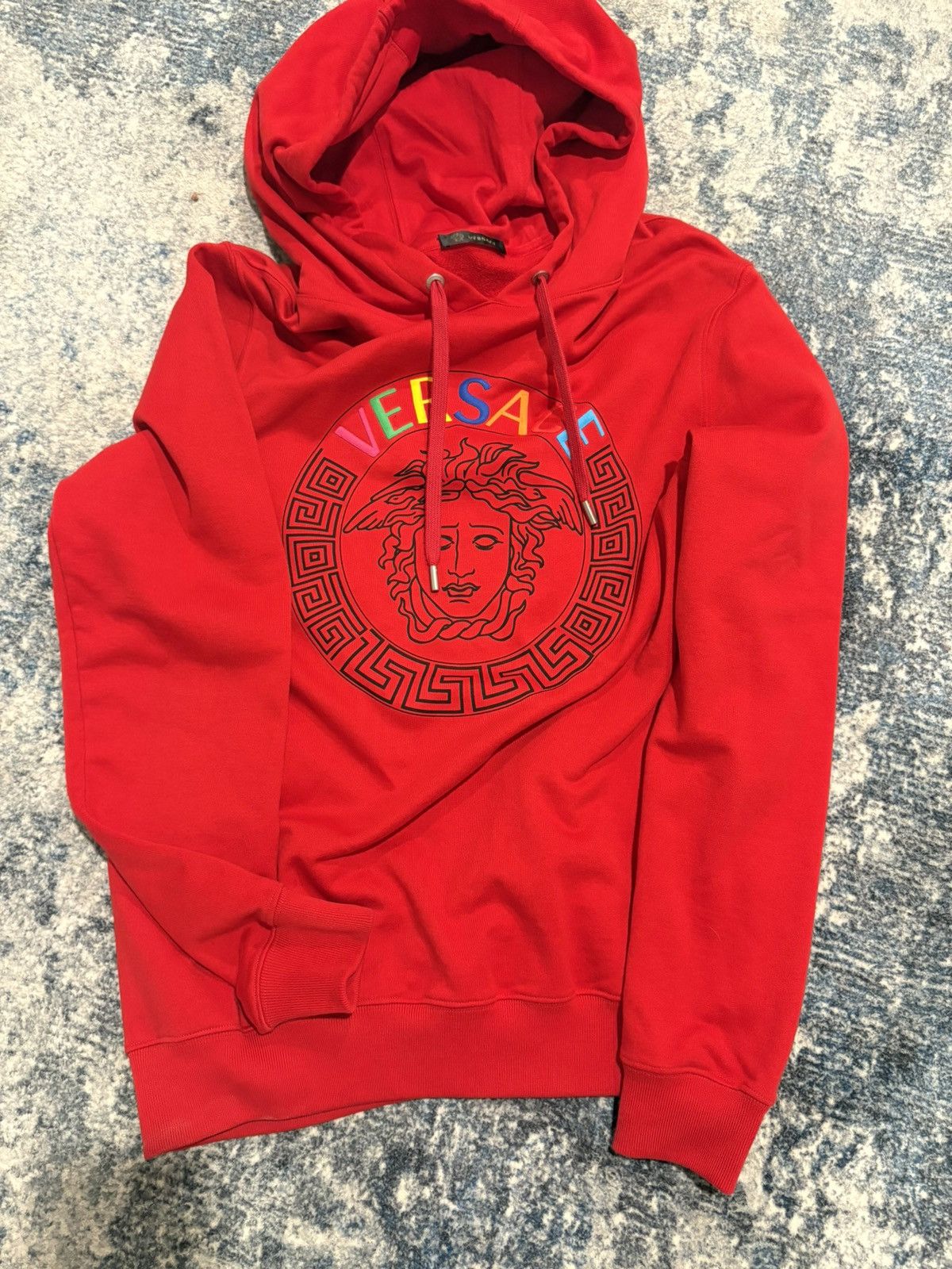 Versace Versace Logo Print Hoodie Red Size S Size US S / EU 44-46 / 1 - 1 Thumbnail