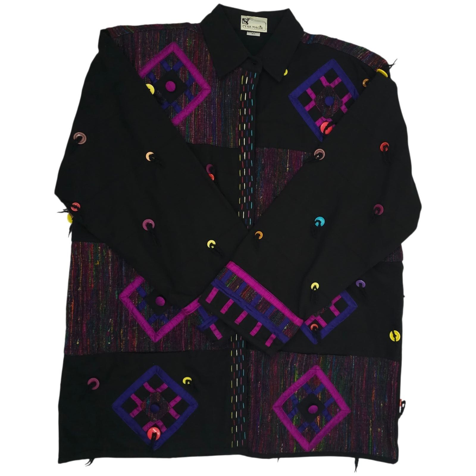 Other Yak Magik Jacket XL Geometric Oversized Blazer Vintage 90s Size XL / US 12-14 / IT 48-50 - 8 Thumbnail