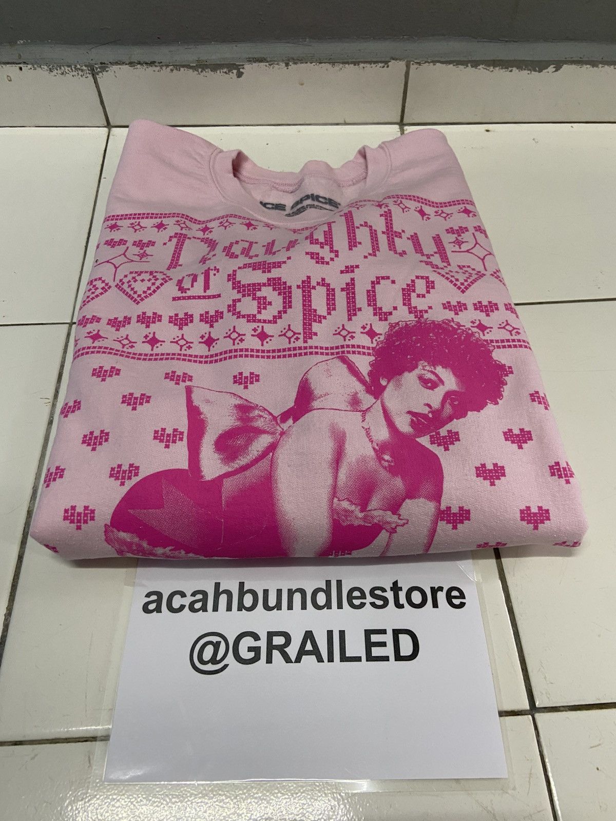 Band Tees ICE SPICE NAUGHTY OF SPICE AMERICAN RAPPER CREWNECK Size US XXL / EU 58 / 5 - 15 Thumbnail