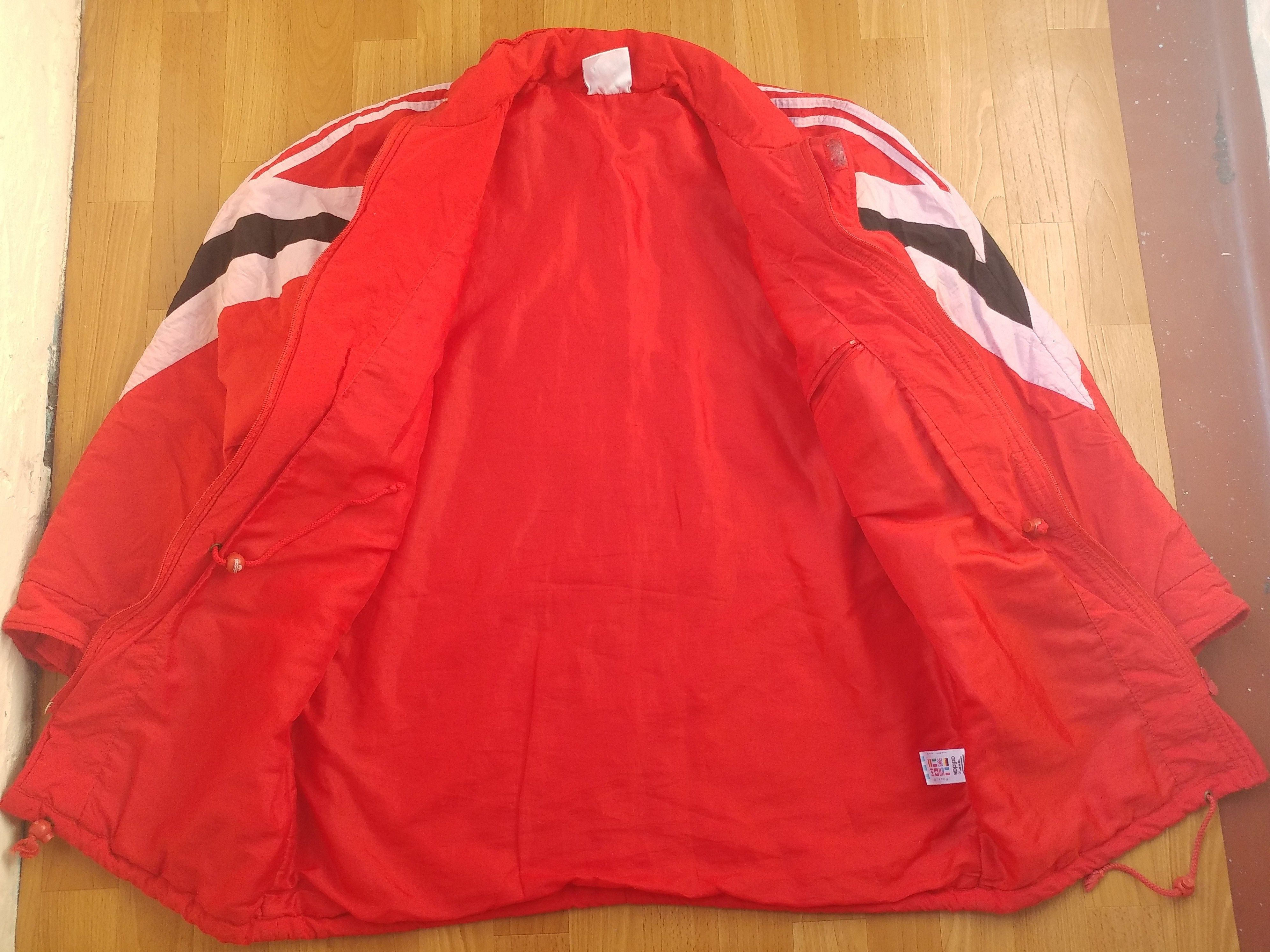 Adidas × Vintage ADIDAS jacket, red vintage hip hop 90s windbreaker size L Size US L / EU 52-54 / 3 - 11 Thumbnail