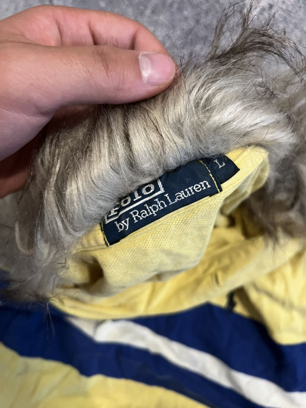 Polo Ralph Lauren CRAZY Vintage Yellow Y2K Polo Ralph Lauren With Fur L Size US L / EU 52-54 / 3 - 6 Thumbnail