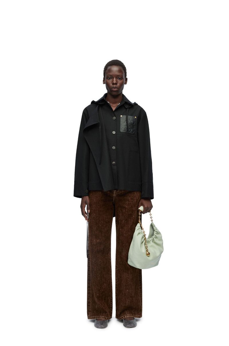 Loewe o1in1g0426 Hooded Parka in Cotton in Black Size S / US 4 / IT 40 - 2 Thumbnail