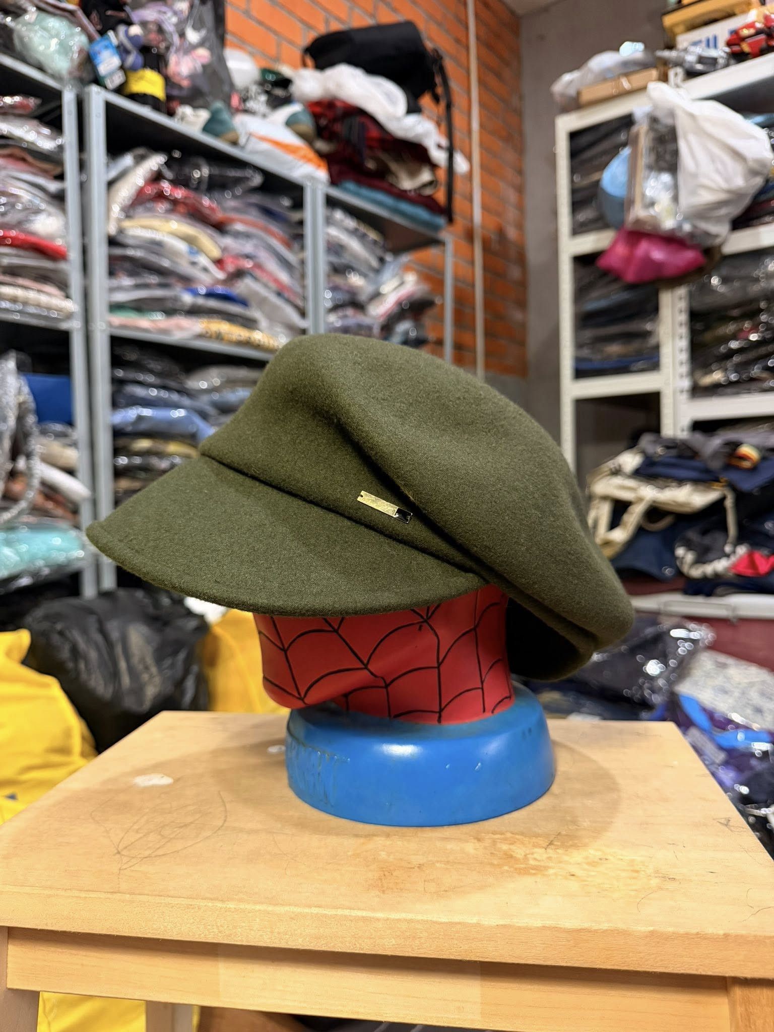 Japanese Brand La4la tokyo japan wool army olive hat 55 cm Size ONE SIZE - 8 Thumbnail