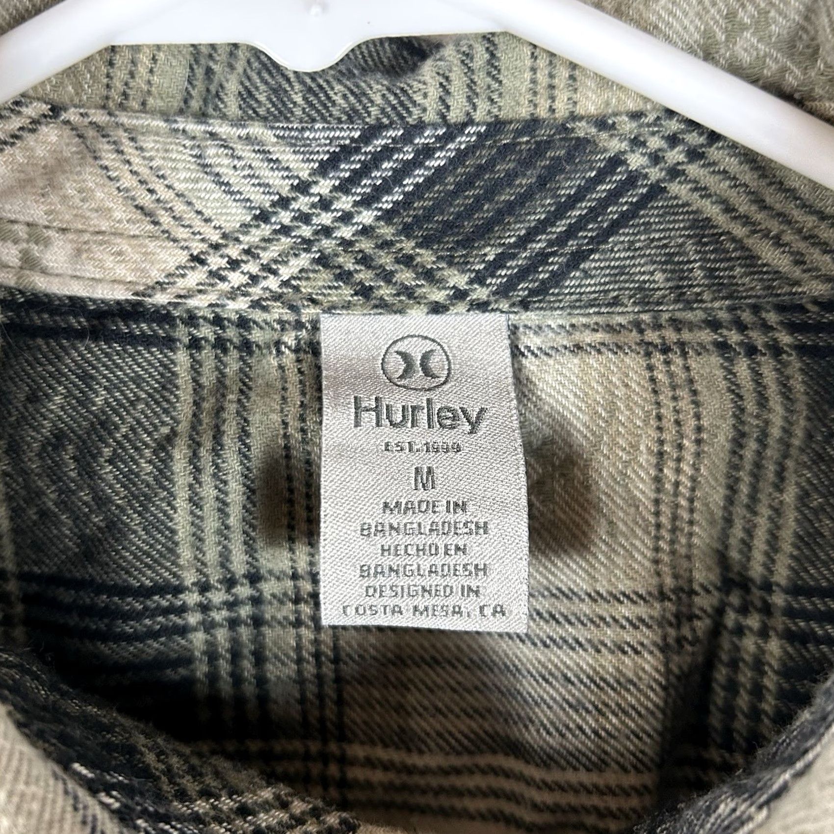 Hurley Hurley Shirt Mens M Long Sleeve Flannel Plaid Button Up Green Preppy Casual Size US M / EU 48-50 / 2 - 3 Thumbnail