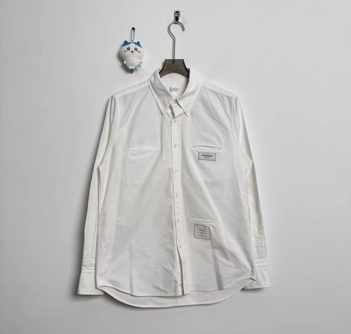 Thom Browne Chest Pocket Logo-Lettering Shirt