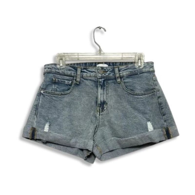 Other WeWoreWhat Jean Shorts Whiskered Cuffed Hem Mid-Rise Blue 24 Size 24" / US 00 / IT 34 - 1 Thumbnail