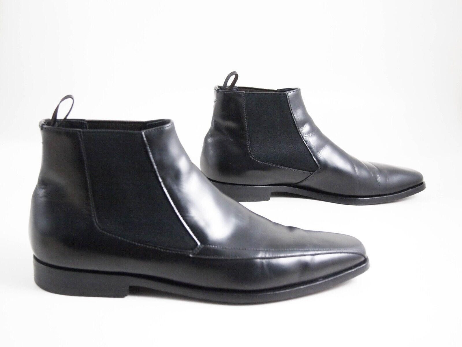 Prada Prada Chelsea Ankle Boots Black Leather Size US 7 EU 40 Size US 7 / EU 40 - 4 Thumbnail