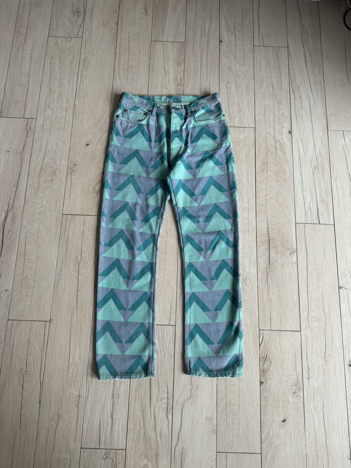 Acne Studios Acne Studios Land Print Denim Pants Size US 30 / EU 46 - 1 Thumbnail