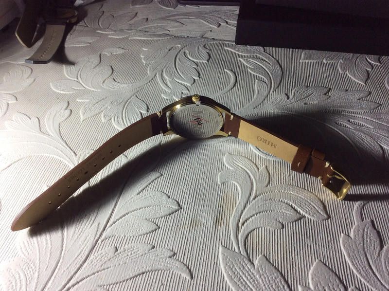 Designer miro blue dial brown leather strap watch Size ONE SIZE - 6 Thumbnail