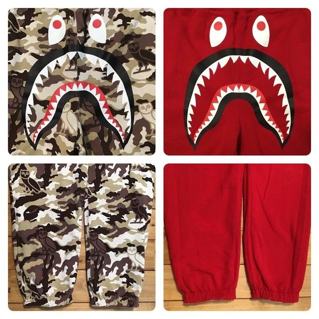 Bape × October's Very Own 🔥Reversible🔥 OVO × BAPE camo Shark sweat pants ★size M Size US 32 / EU 48 - 6 Thumbnail