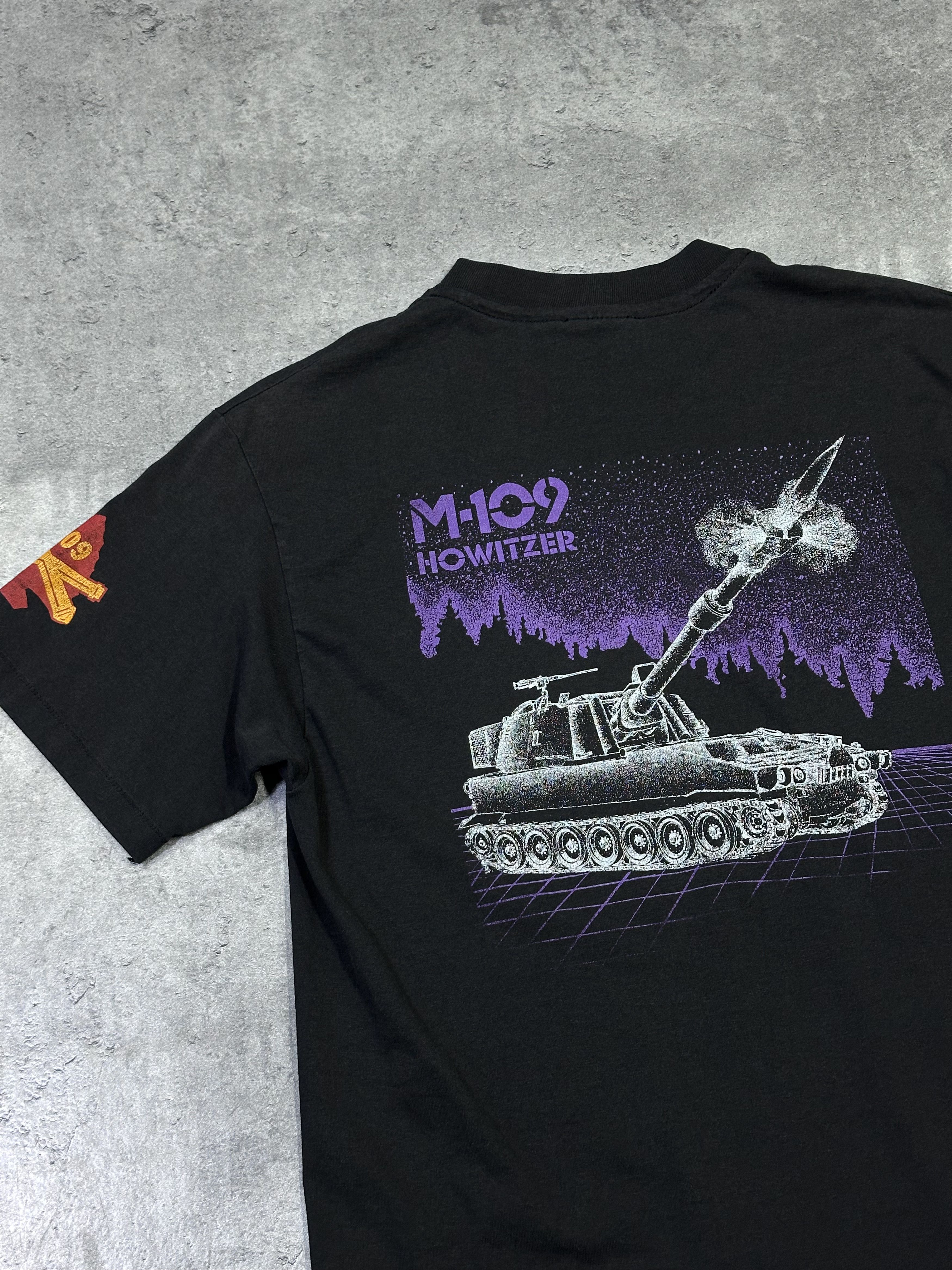 Vintage M109 howitzer tank graphic black tshirt vintage Size US L / EU 52-54 / 3 - 2 Thumbnail
