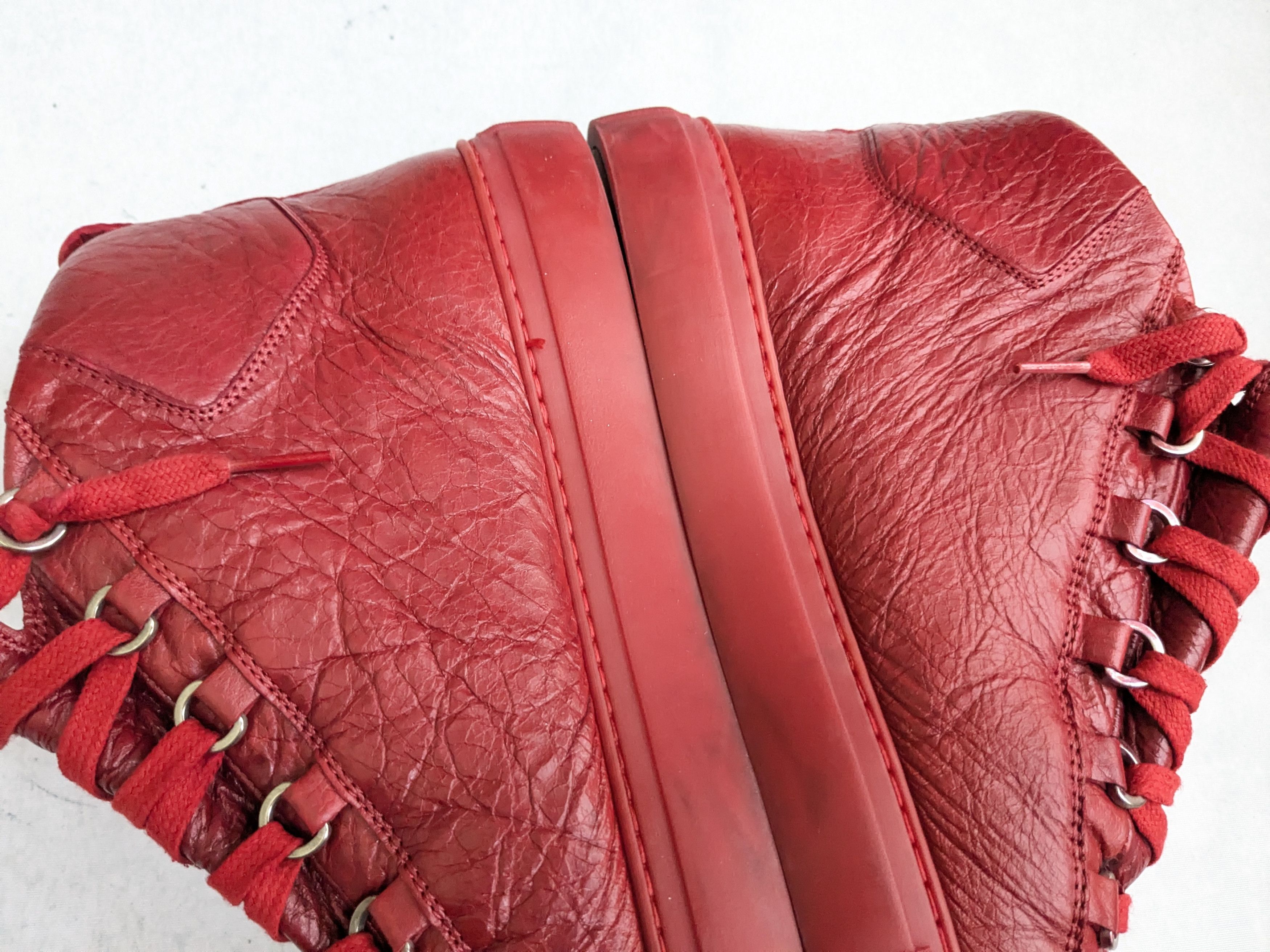 Balenciaga Balenciaga Arena Sneakers Red 12 Leather High Tops Size US 12 / EU 45 - 10 Thumbnail