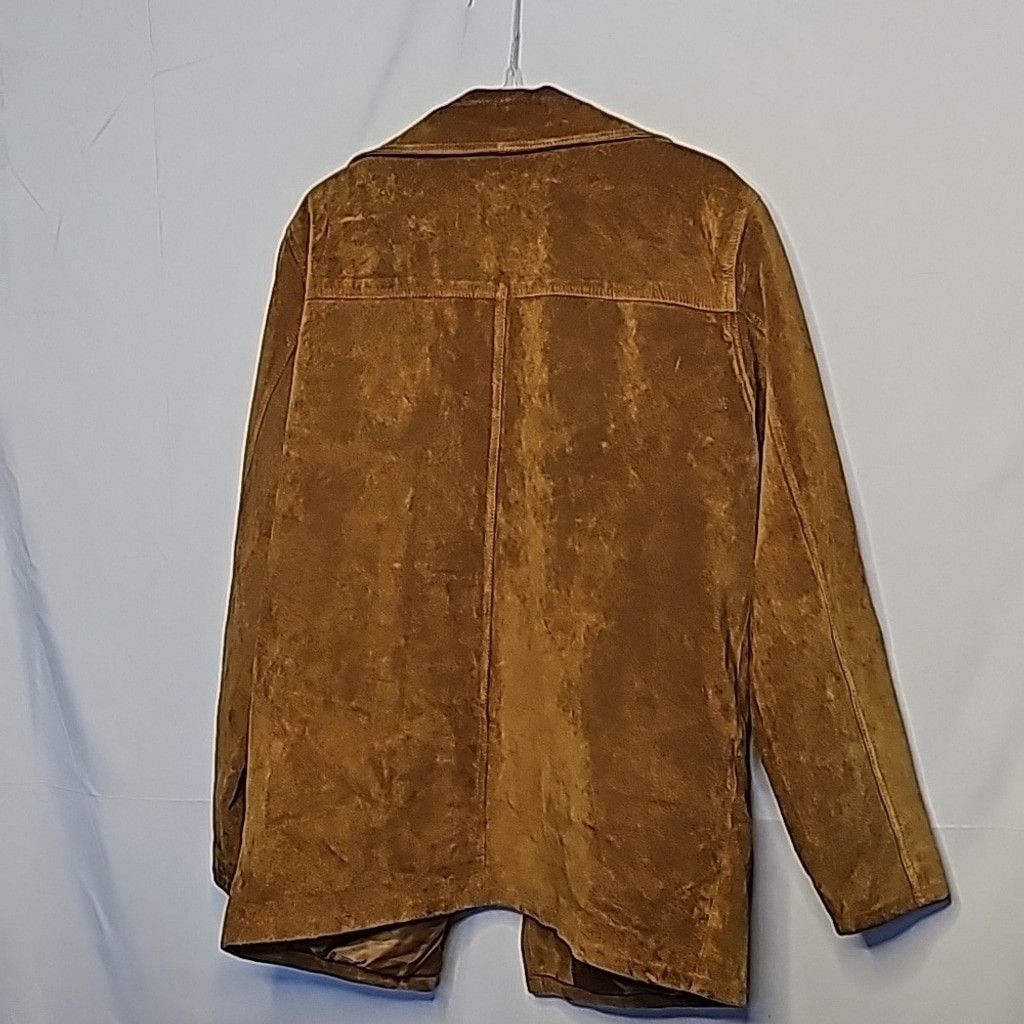 Leather Q BRAND Italy leather suede tan button down jacket sz Small Size US S / EU 44-46 / 1 - 8 Thumbnail