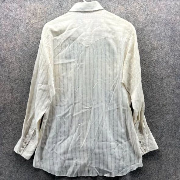 Vintage Miller Shirt Men 16-33 Yellow Striped Western Linen Button-Up Long Sleeve Casual Business Workwear Vintage No N/A Size US L / EU 52-54 / 3 - 4 Thumbnail