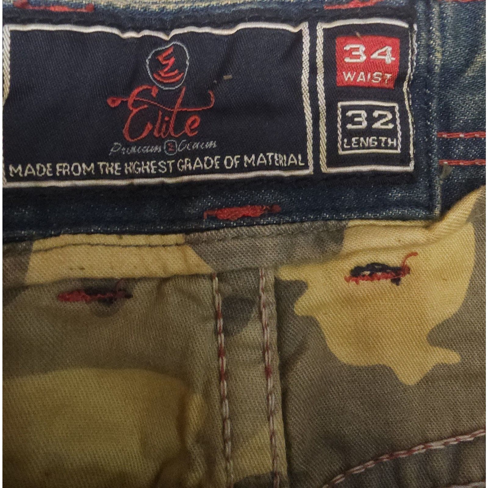 Other Elite Premium Mens Denim Zip Pocket Distressed Jeans 34×32 Size US 34 / EU 50 - 7 Thumbnail