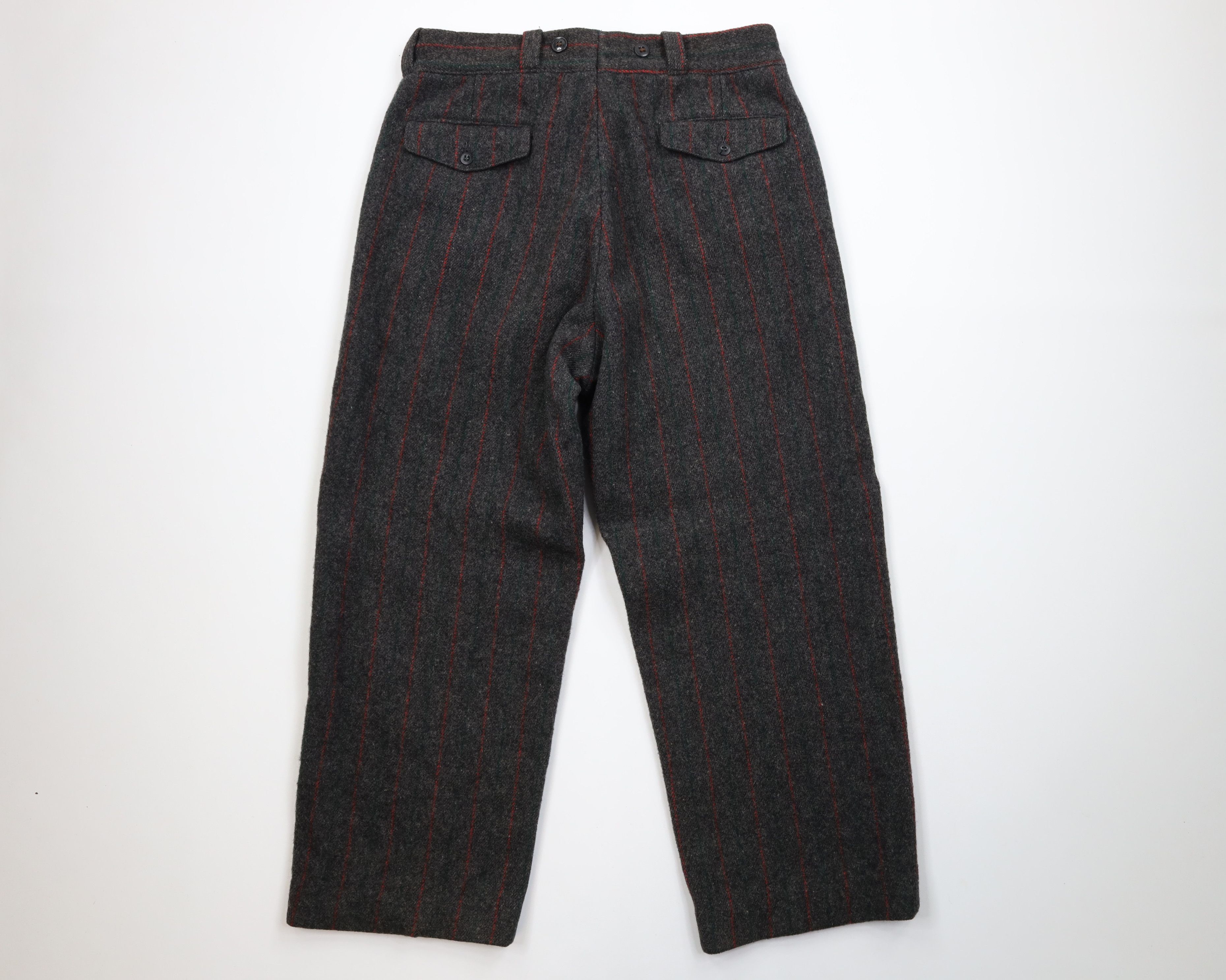 Woolrich Woolen Mills Vintage 70s Woolrich Heavy Wool Striped Wide Leg Pants USA Size US 34 / EU 50 - 11 Thumbnail