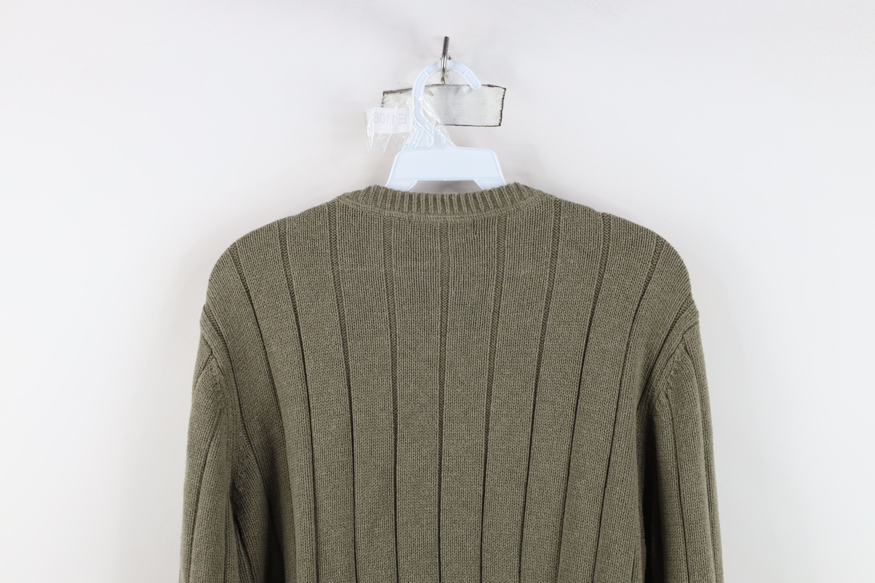 Vintage Vintage 90s Streetwear Chunky Ribbed Knit Sweater Green Size US M / EU 48-50 / 2 - 10 Thumbnail