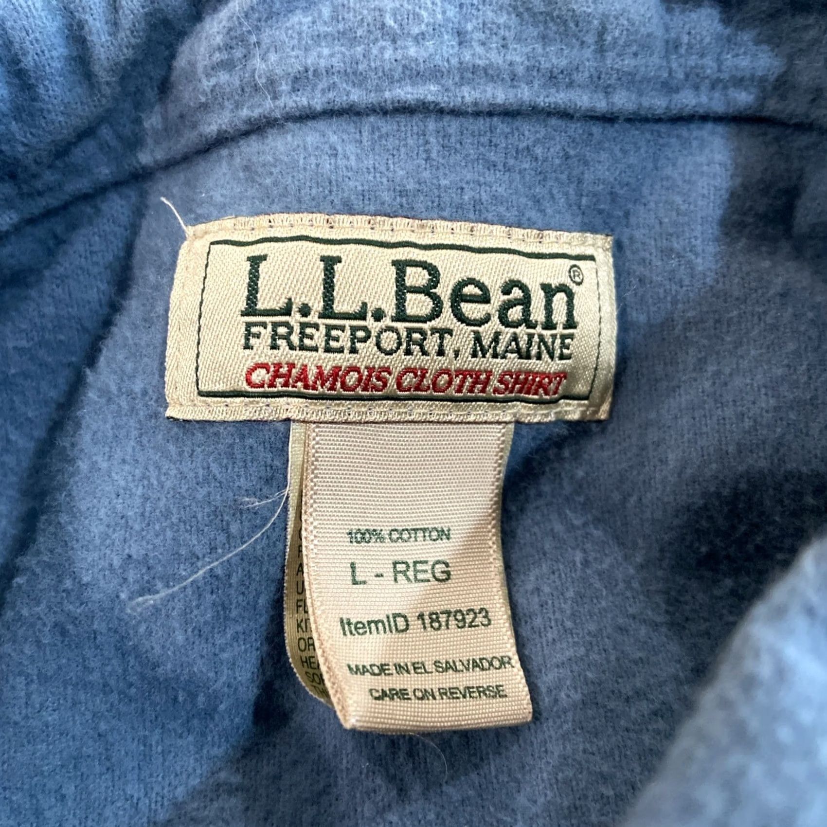 Vintage LL Bean Chamois Cloth Shirt Mens L Button-Up Blue Cotton Long Sleeve Size US L / EU 52-54 / 3 - 2 Thumbnail