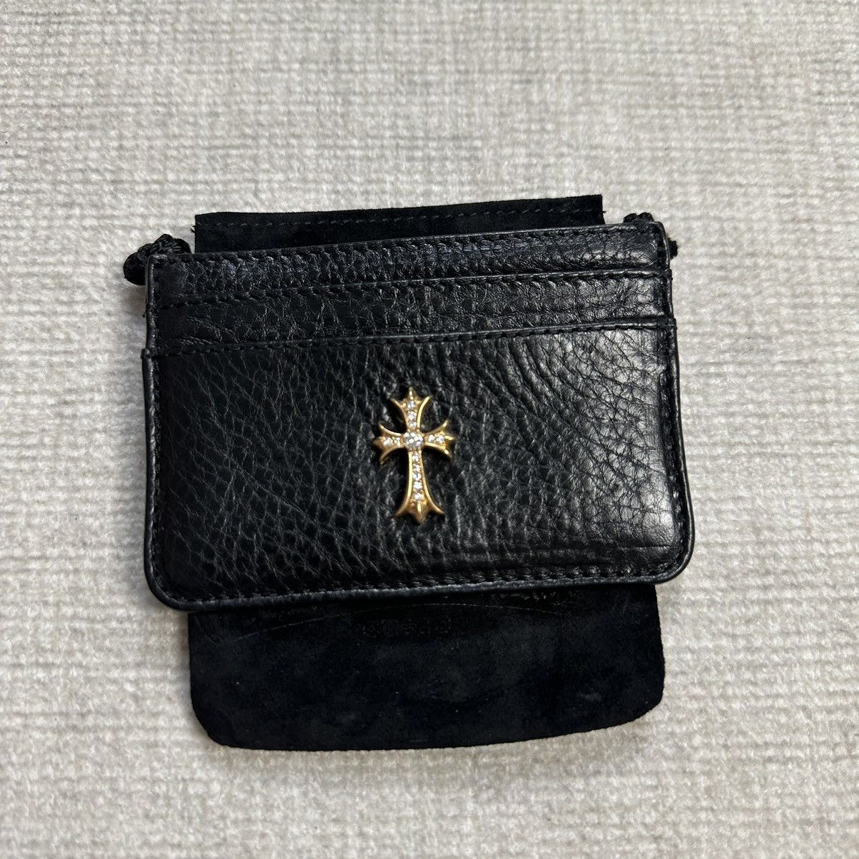 Chrome Hearts Chrome Hearts 22k Tiny Cross with Diamonds Card Holder Size ONE SIZE - 8 Thumbnail