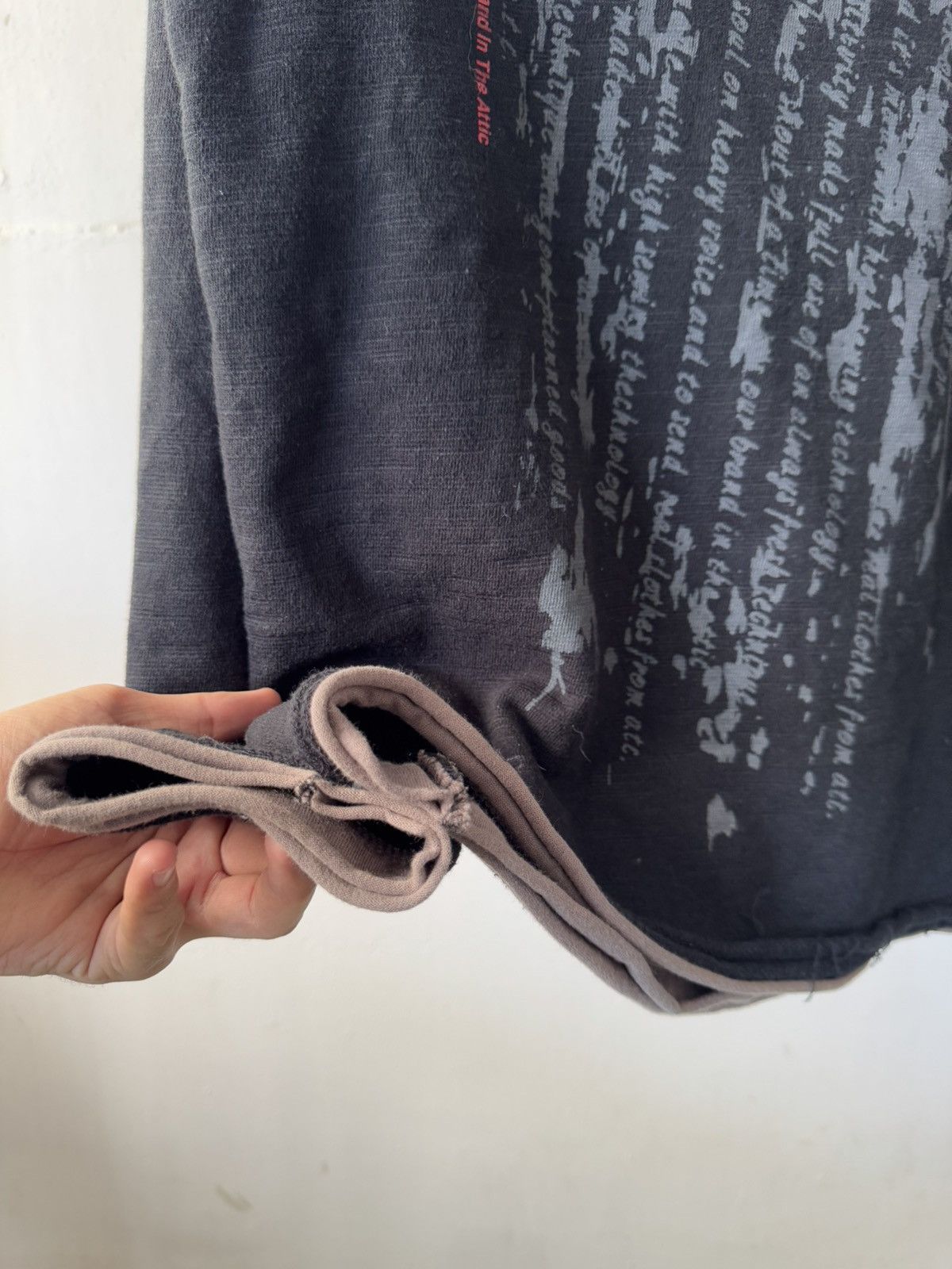 If Six Was Nine 00s in the attic velvet poem cowl neck distressed sweater Size US S / EU 44-46 / 1 - 6 Thumbnail