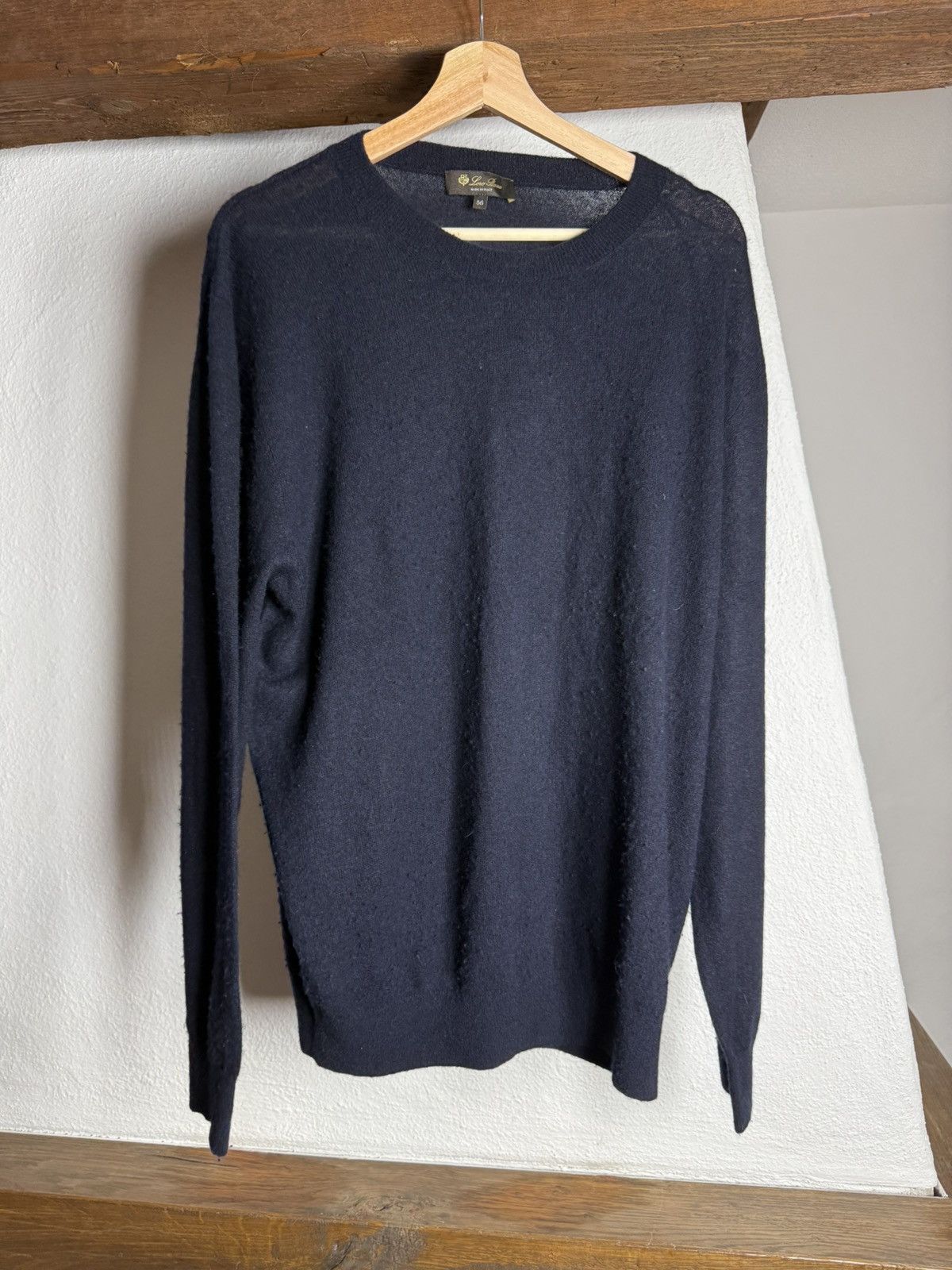 Loro Piana Loro Piana Cashmere Silk Blend Navy Crewneck Sweater Size 56 Size US XL / EU 56 / 4 - 1 Thumbnail