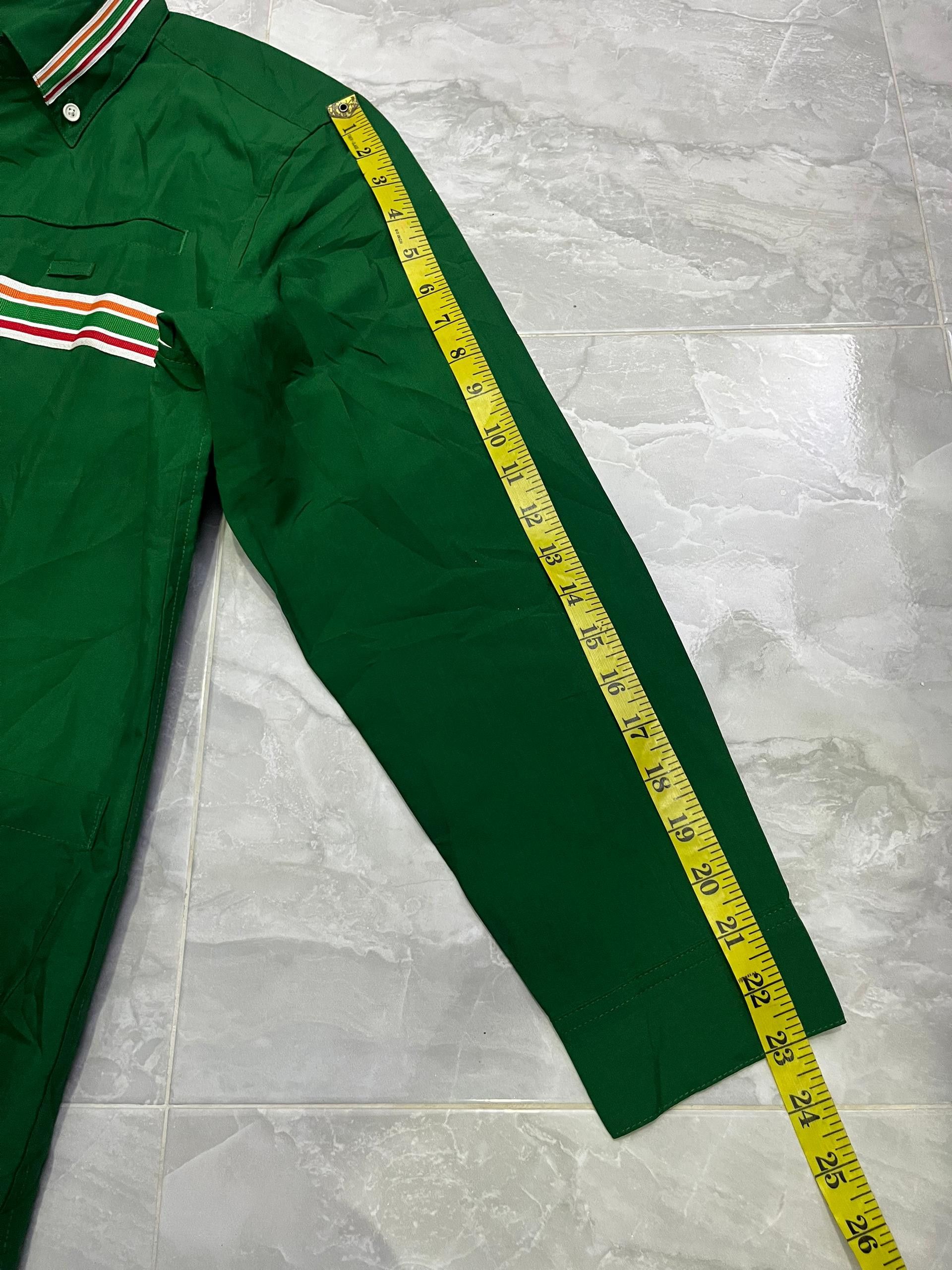 Japanese Brand 7-Eleven Japan Workwear Zip Shirt Racing Stripe Size US M / EU 48-50 / 2 - 15 Thumbnail