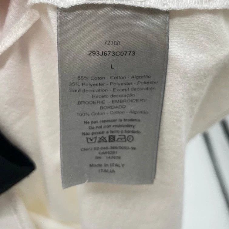 Dior Dior White Short Sleeve Embroidered Logo T-2505 Size US L / EU 52-54 / 3 - 6 Thumbnail