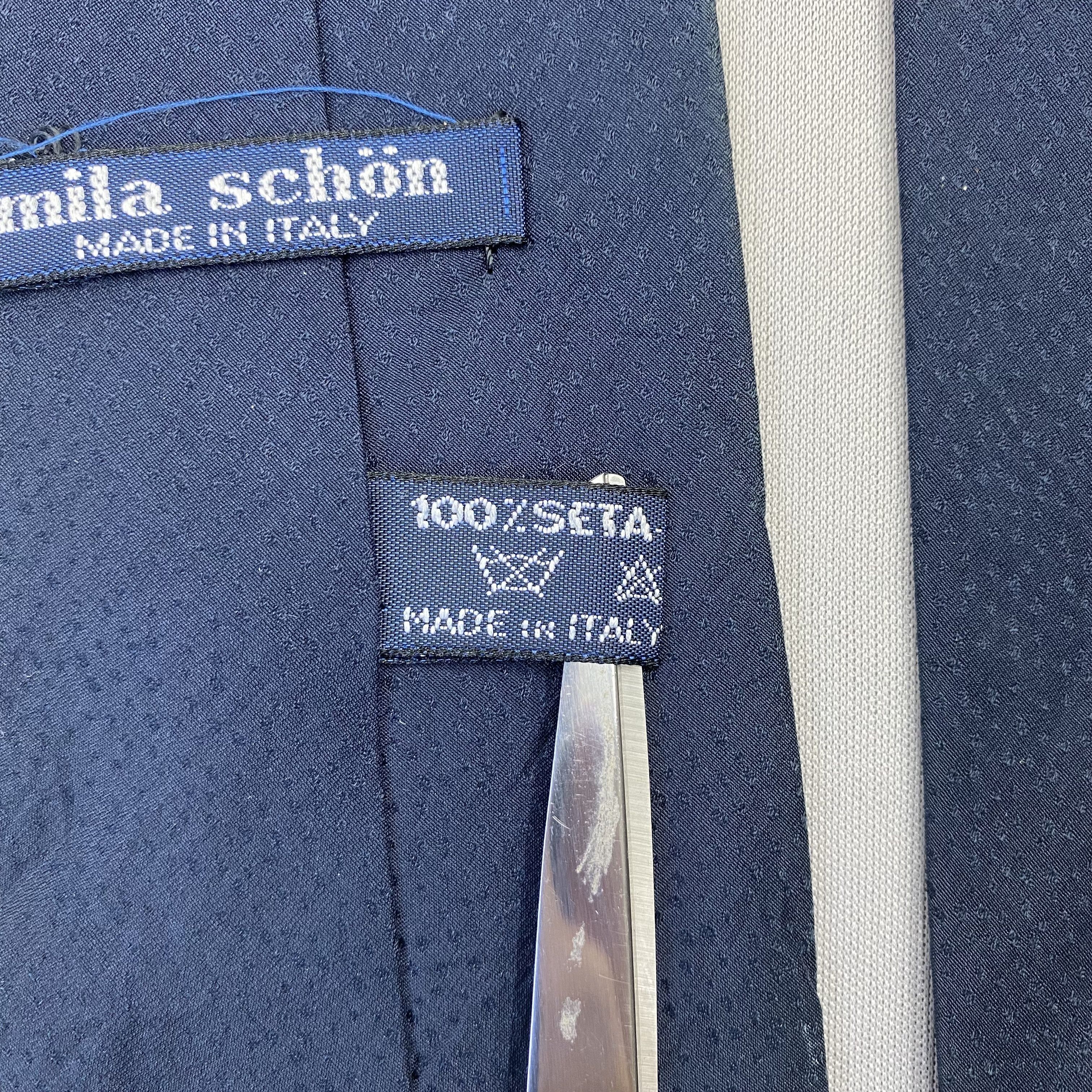 Mila Schon Vintage Mila Schon SILK Necktie Cravate Pure Silk Neck Tie Size ONE SIZE - 8 Thumbnail
