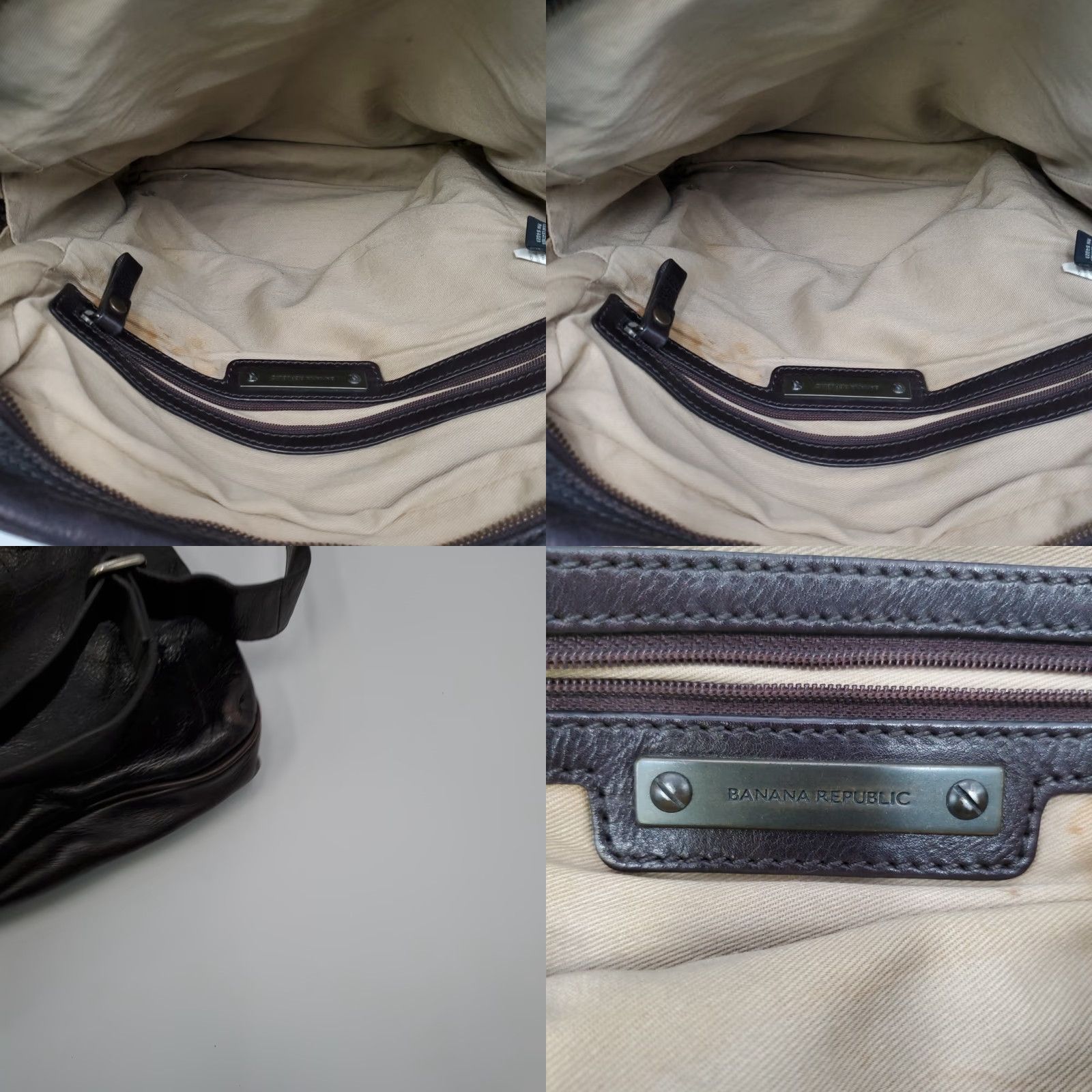 Banana Republic Banana Republic Leather Chocolate Brown Messenger Bag Men’s 13" Satchel, Medium, Zip Button Closure, Brown, Leather, Classic Messenger Bag, Men Size ONE SIZE - 9 Thumbnail