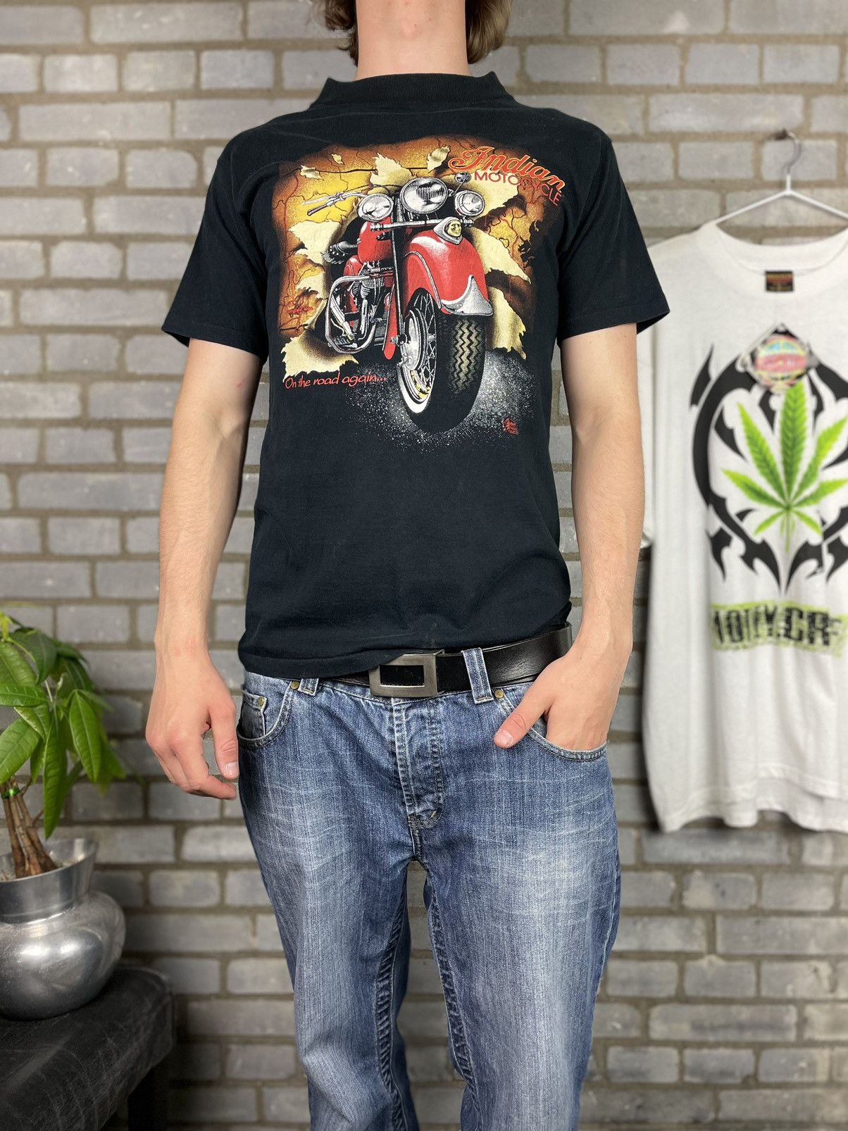 Harley Davidson × Indian Motorcycle × Vintage Indian Motorcycle made in USA 90’s single stitch T-shirt Size US M / EU 48-50 / 2 - 3 Thumbnail