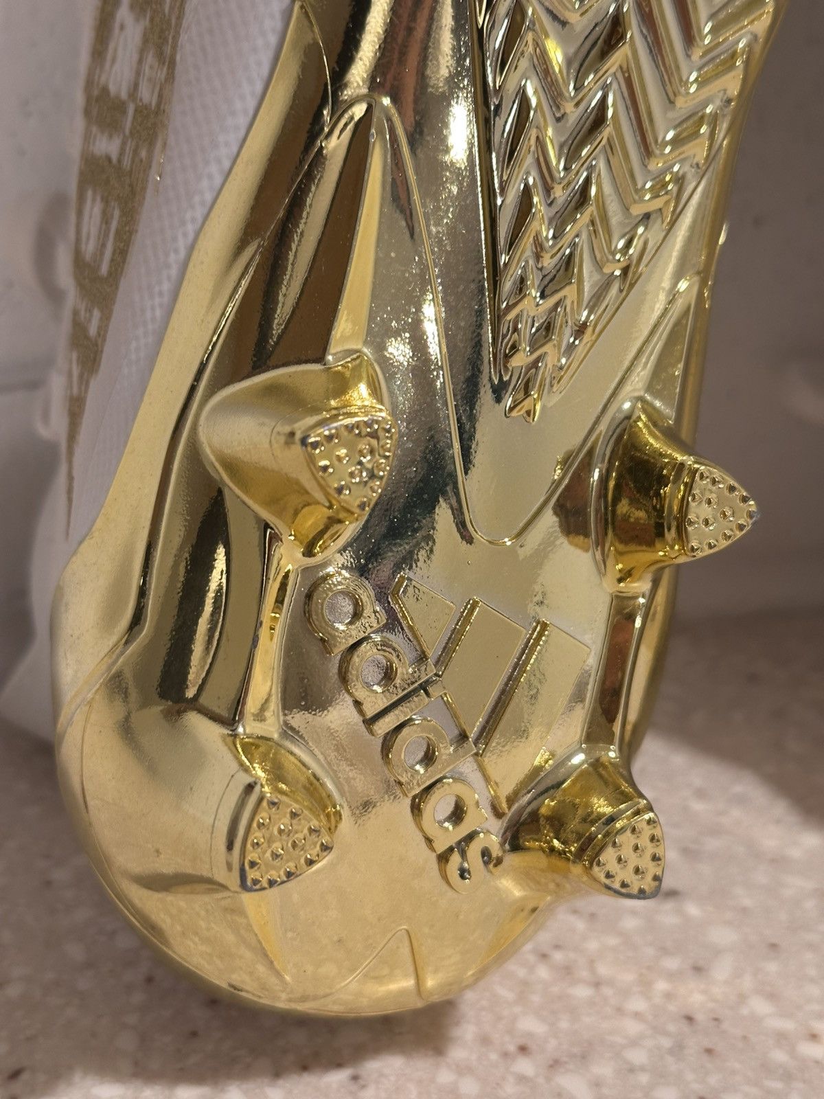 Adidas Adidas Adizero White Metallic Gold Primeknit Football Cleats Size US 11.5 / EU 44-45 - 15 Thumbnail