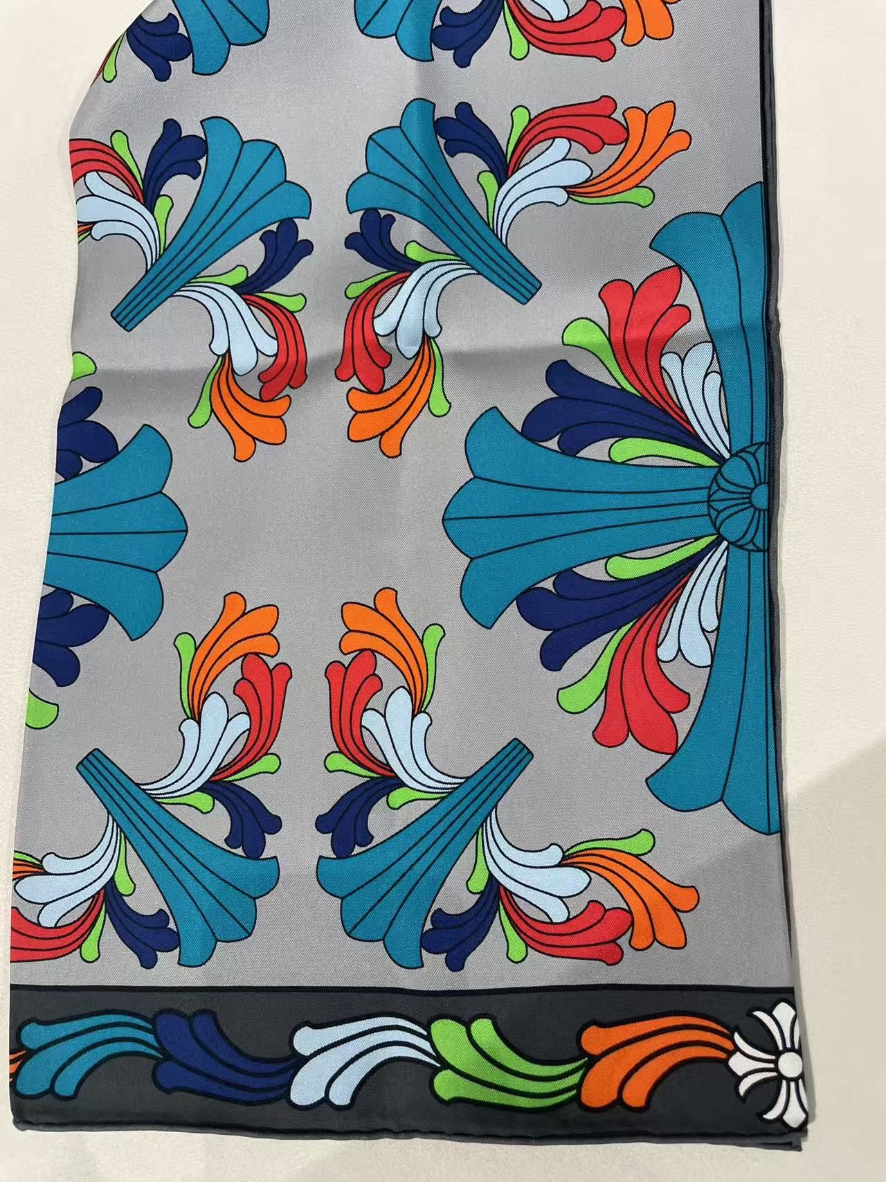 Chrome Hearts Chrome Hearts Multi Color Cross Logo Silk Scarf Size ONE SIZE - 5 Thumbnail