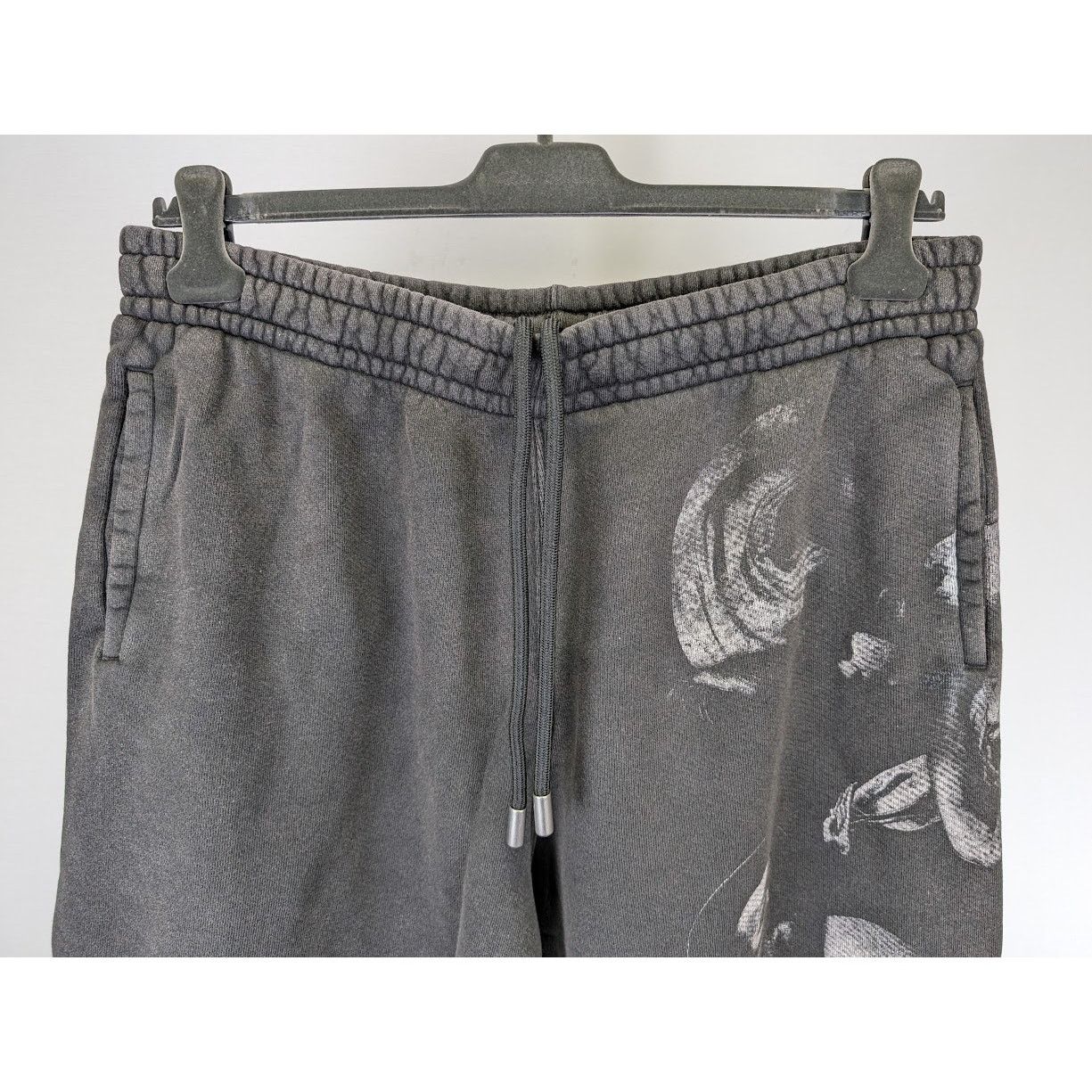 Off-White o1rshd1 BW S. Matthew Over Sweatshorts in Black Grey Size US 34 / EU 50 - 9 Thumbnail