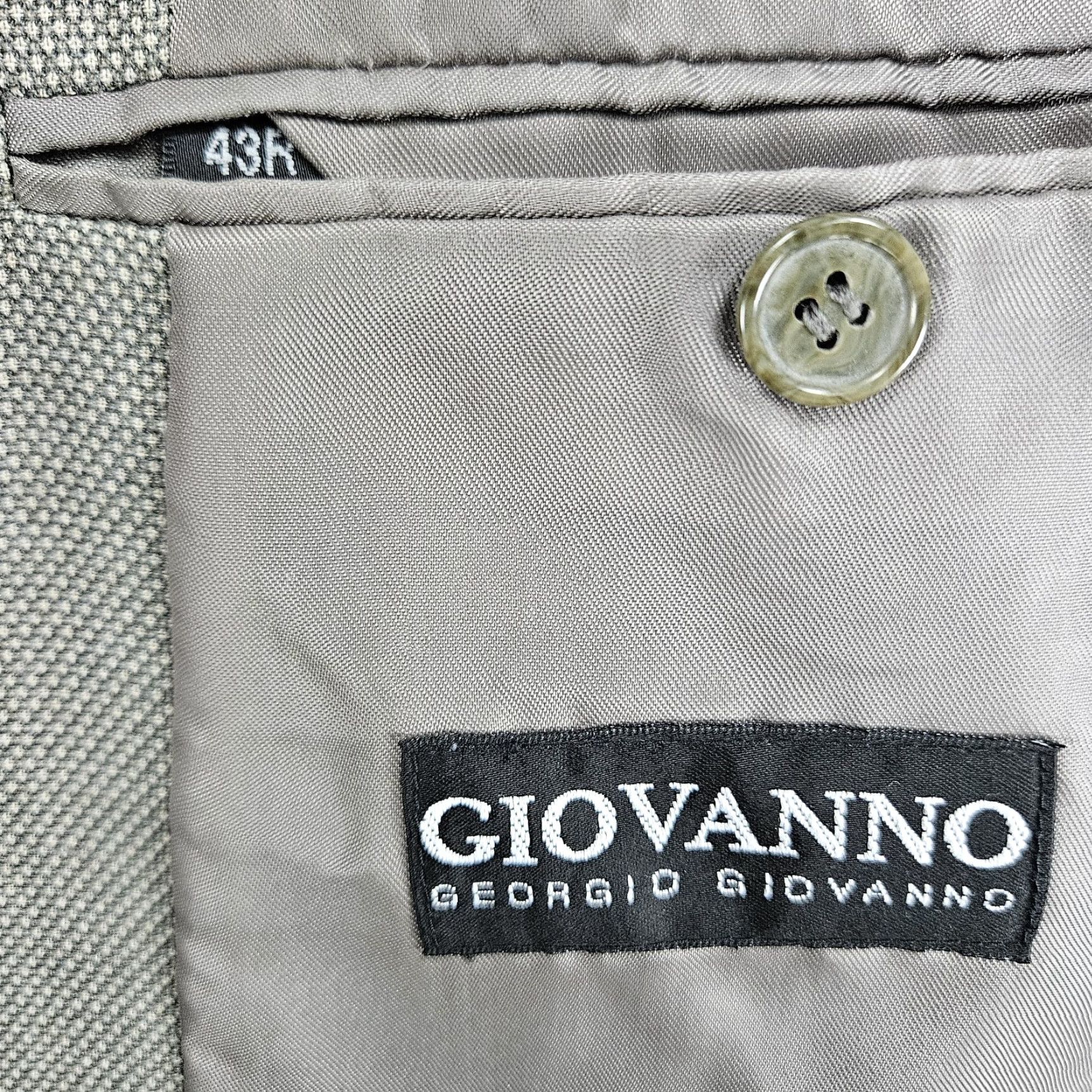 Vintage VINTAGE Georgio Giovanno Grey Wool Blend 3 Button Ventless Notch Blazer Sport Coat 43R Size 46R - 3 Thumbnail