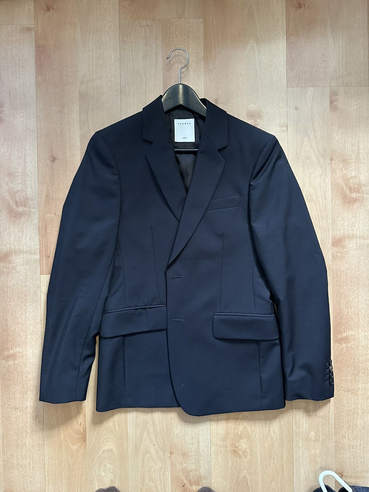 Sandro Sandro black blazer jacket Size 46R - 1 Thumbnail