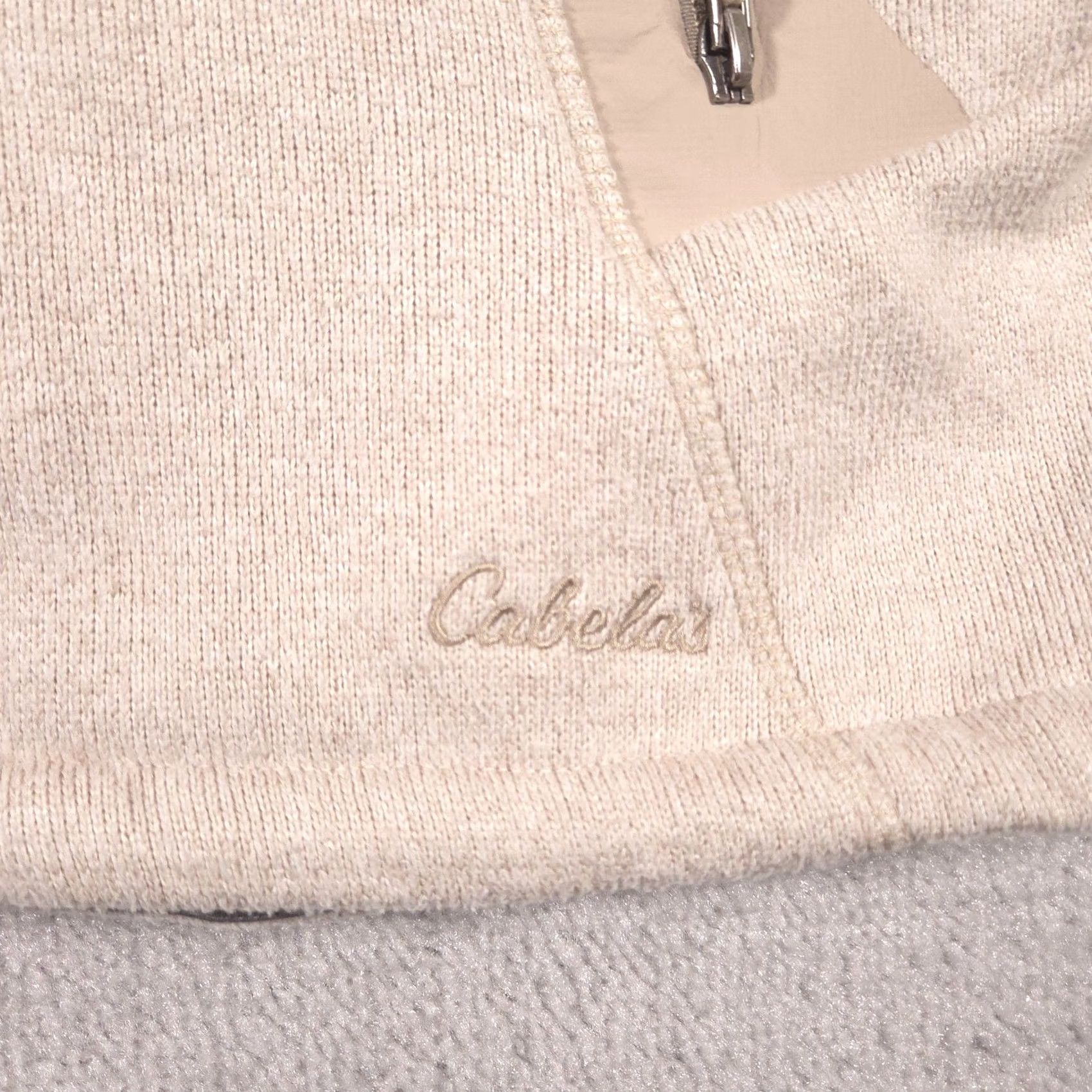Vintage Cabela's Jacket Womens XL Beige Fleece Full Zip Pockets Outdoor Warm Size XL / US 12-14 / IT 48-50 - 4 Thumbnail