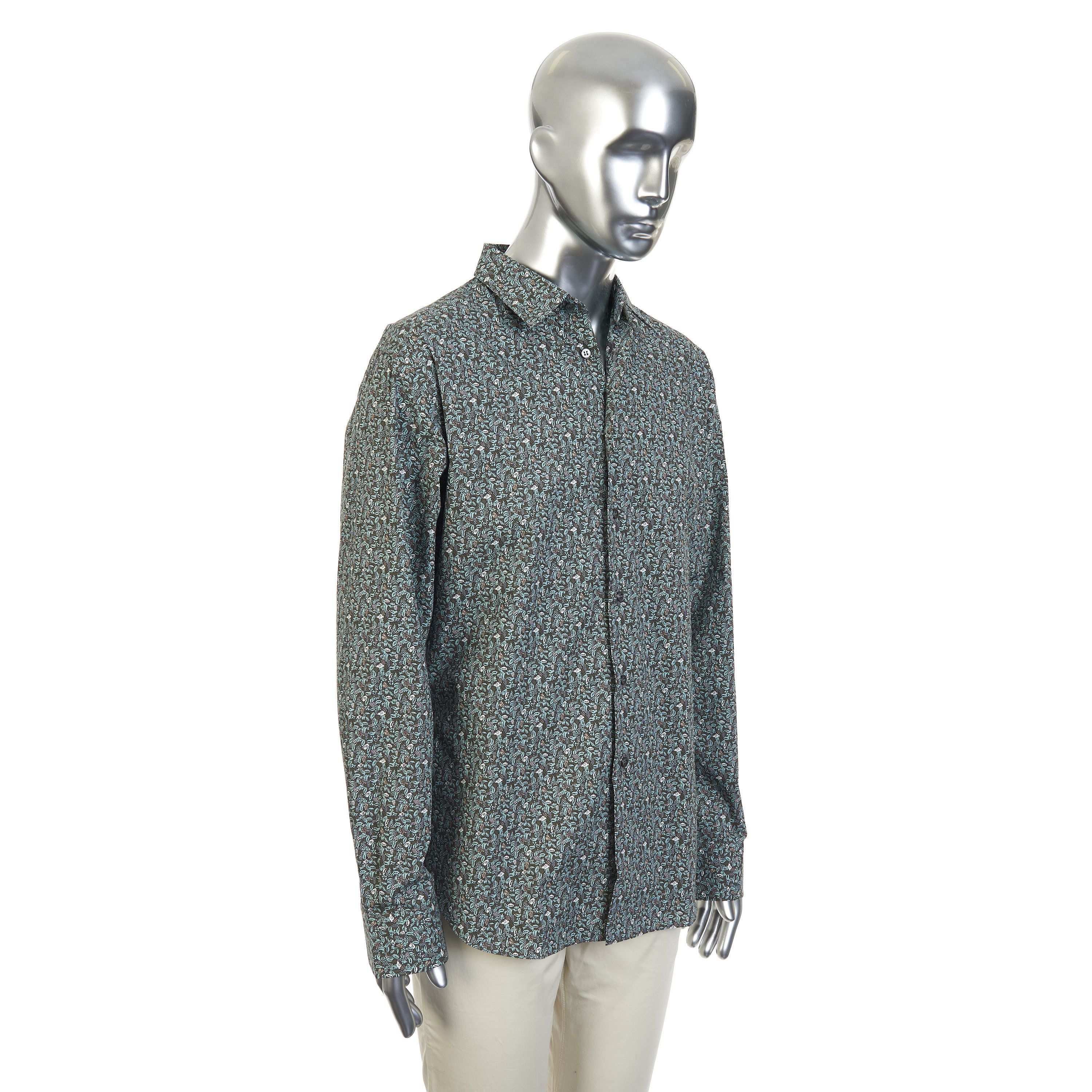 Brioni Multicolour Print Long Sleeve Shirt Size US XL / EU 56 / 4 - 8 Thumbnail