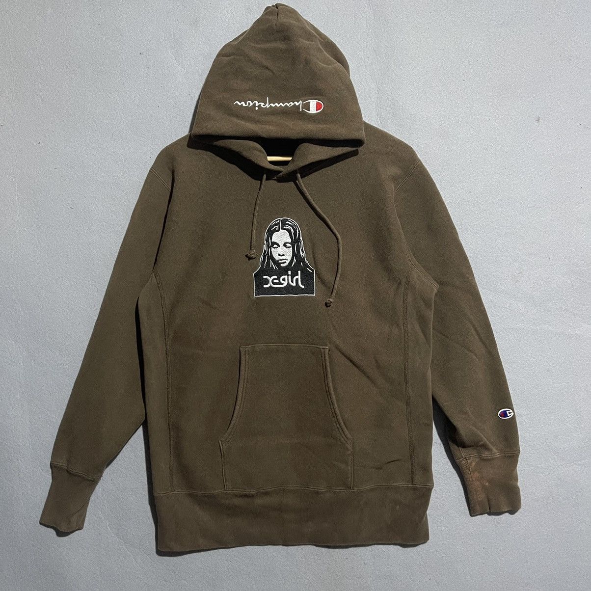 X-Girl Vintage Y2K Champion x X-Girl Hoodie Brown Size M / US 6-8 / IT 42-44 - 1 Thumbnail